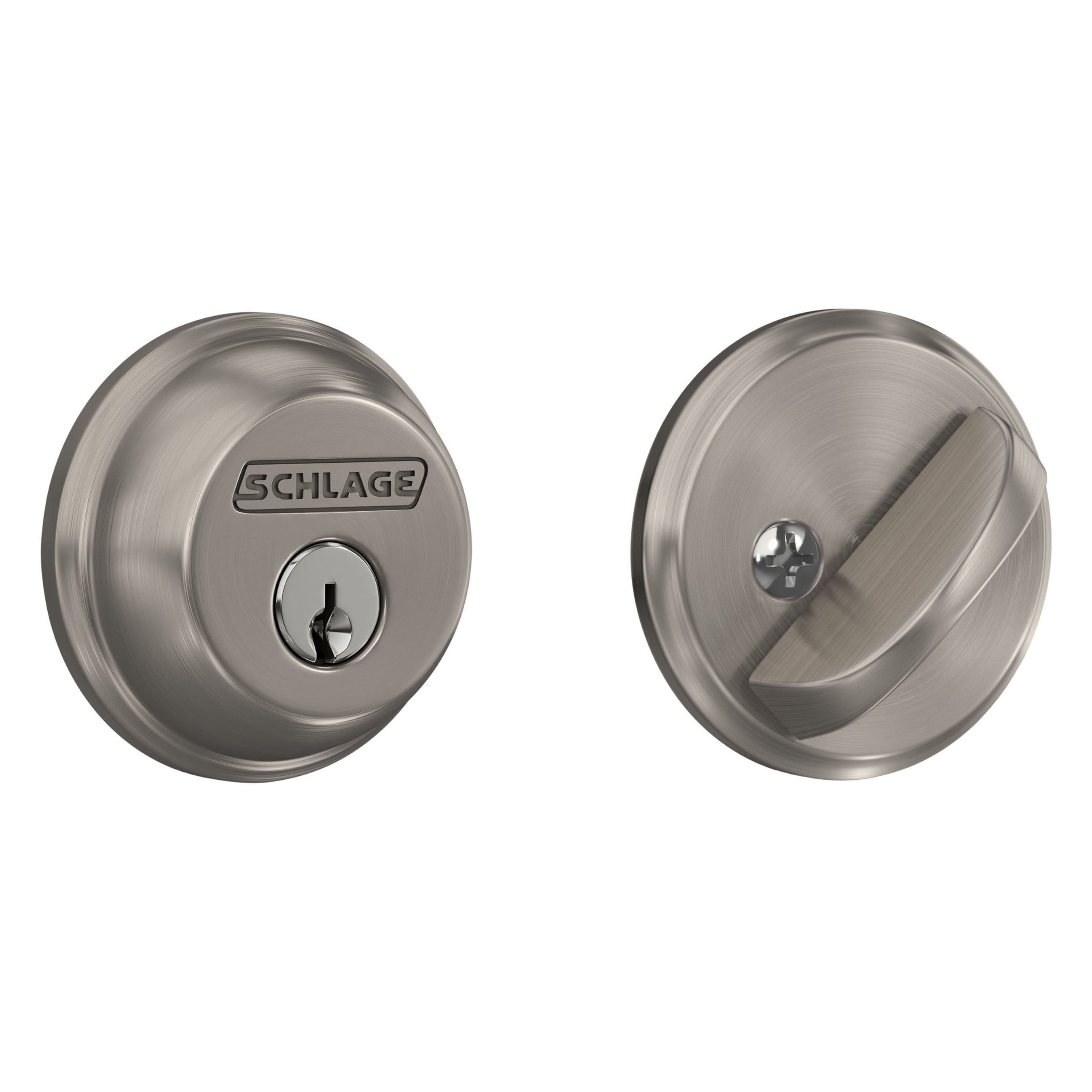 Schlage Single Cylinder Satin Nickel Single Cylinder Deadbolt