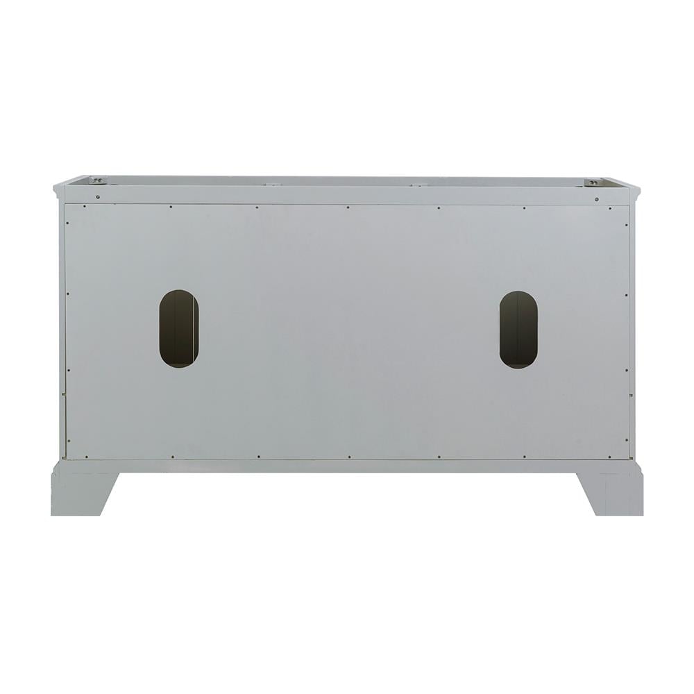 Gray Double Freestanding Wood Bathroom Vanity Cabinet