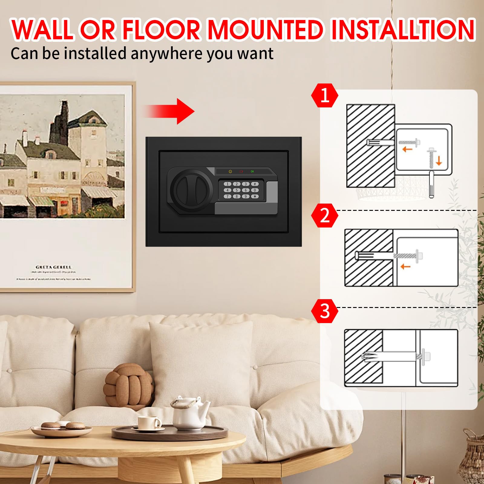 Oyezvary LOZ0728O052 Floor-Wall-Safes - View #7