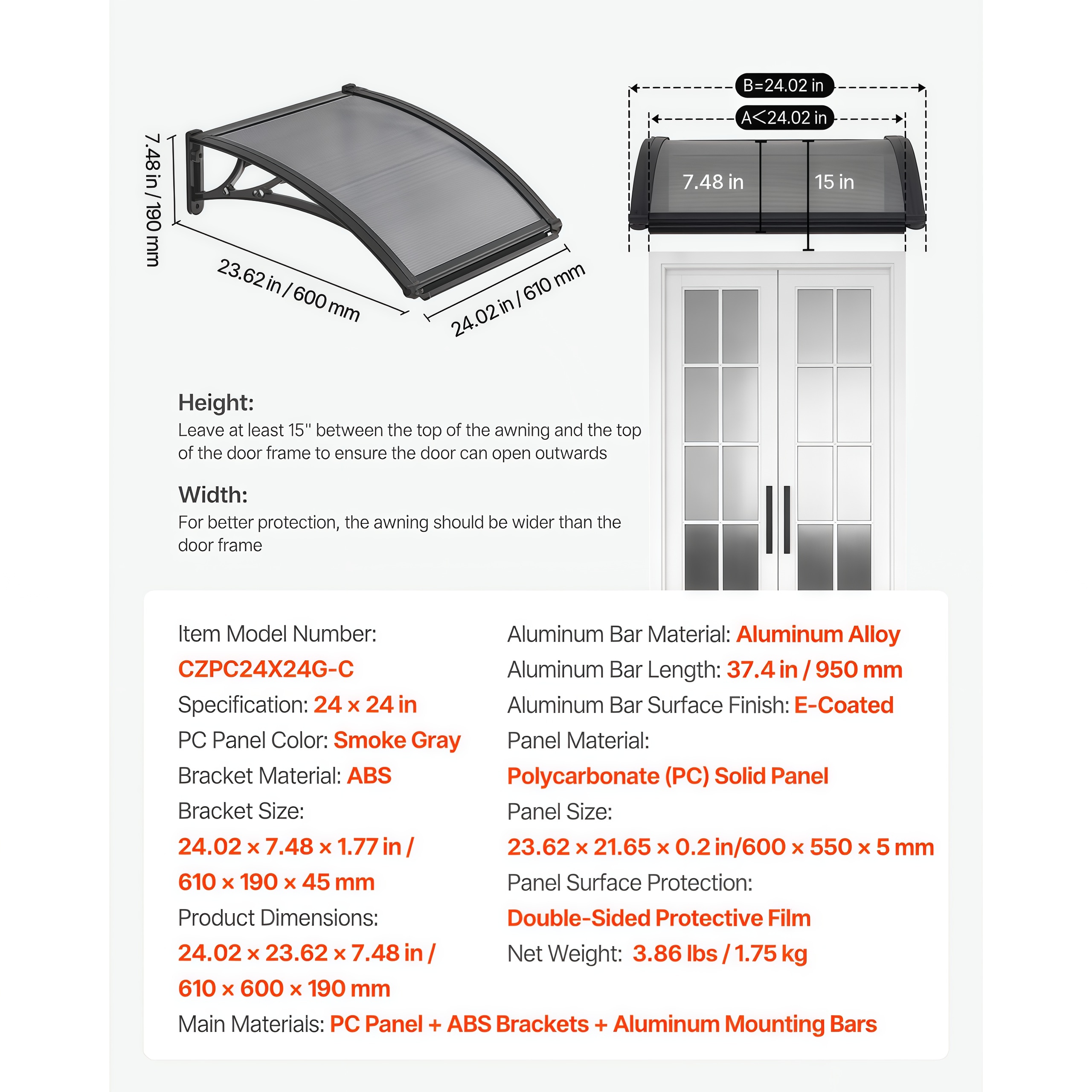 Numhew NHSEAN5474 awnings - View #9