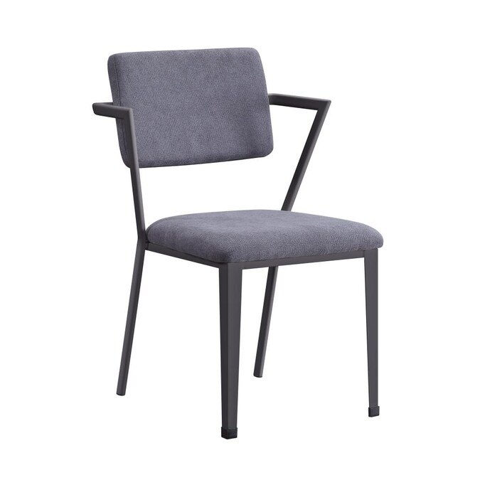 ACME FURNITURE Cargo Industrial Gray Fabric and Gunmetal Accent Chair ...