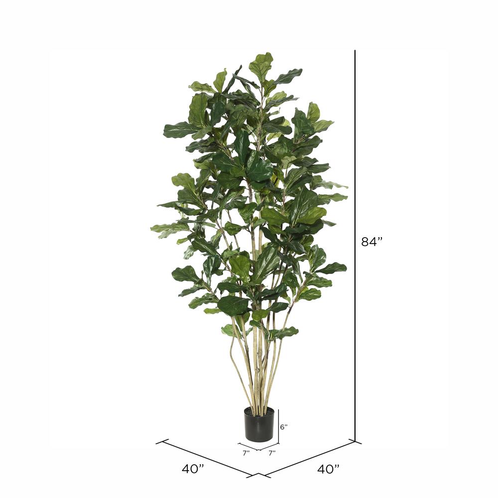 Vickerman 84-in Green Indoor Artificial Fiddle Leaf Artificial Tree at ...