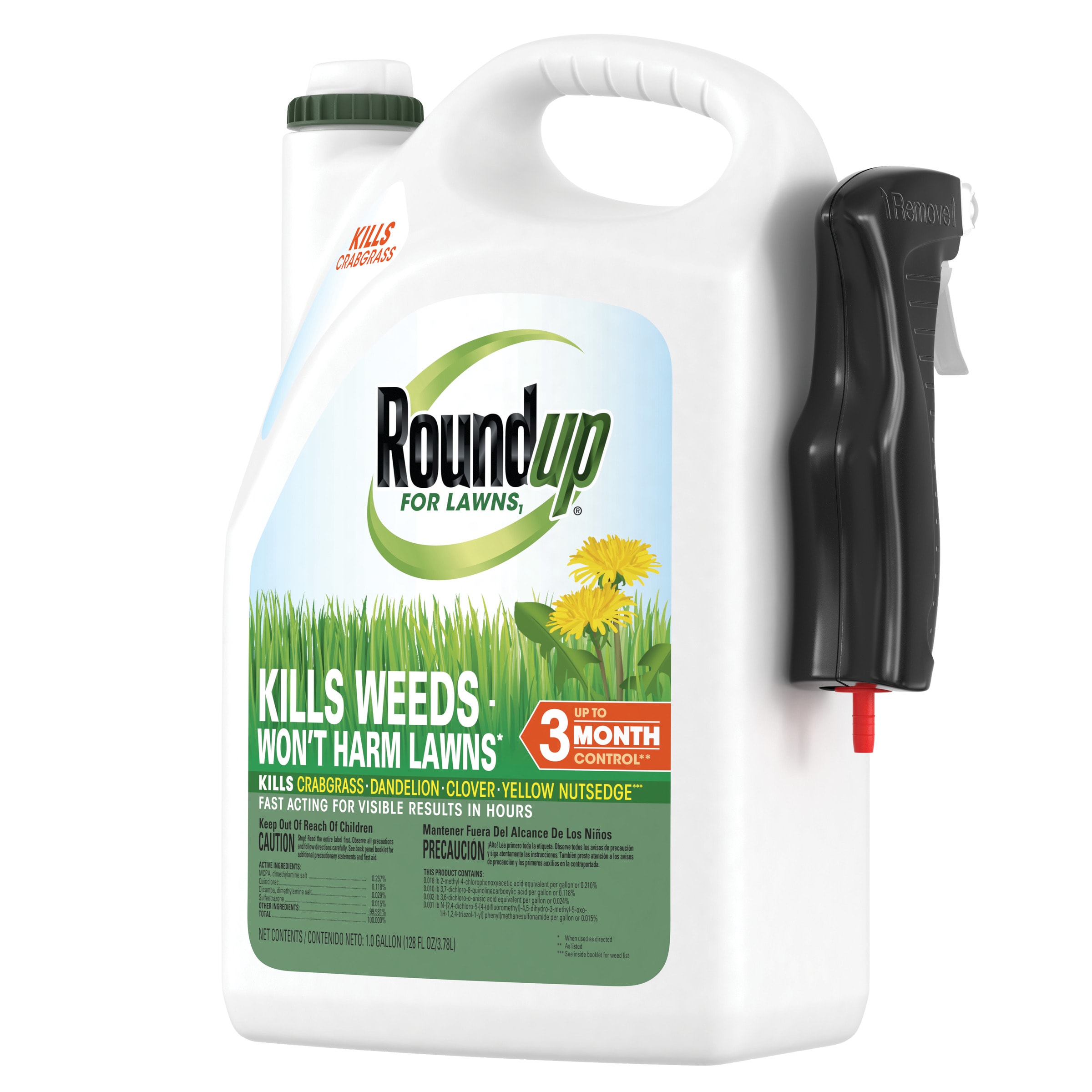 Roundup For Lawns1 1-Gallon Trigger Spray Lawn Weed Killer In The Weed ...