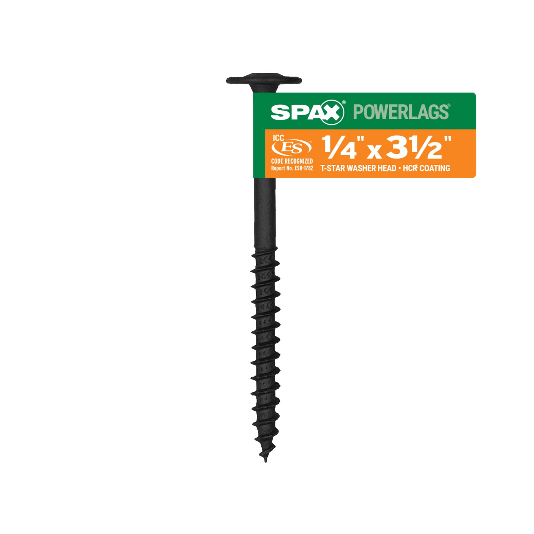 SPAX 4581820700907 1/4-in x 3-1/2-in Black Coated Washer -Head Exterior/Interior Structural wood screws