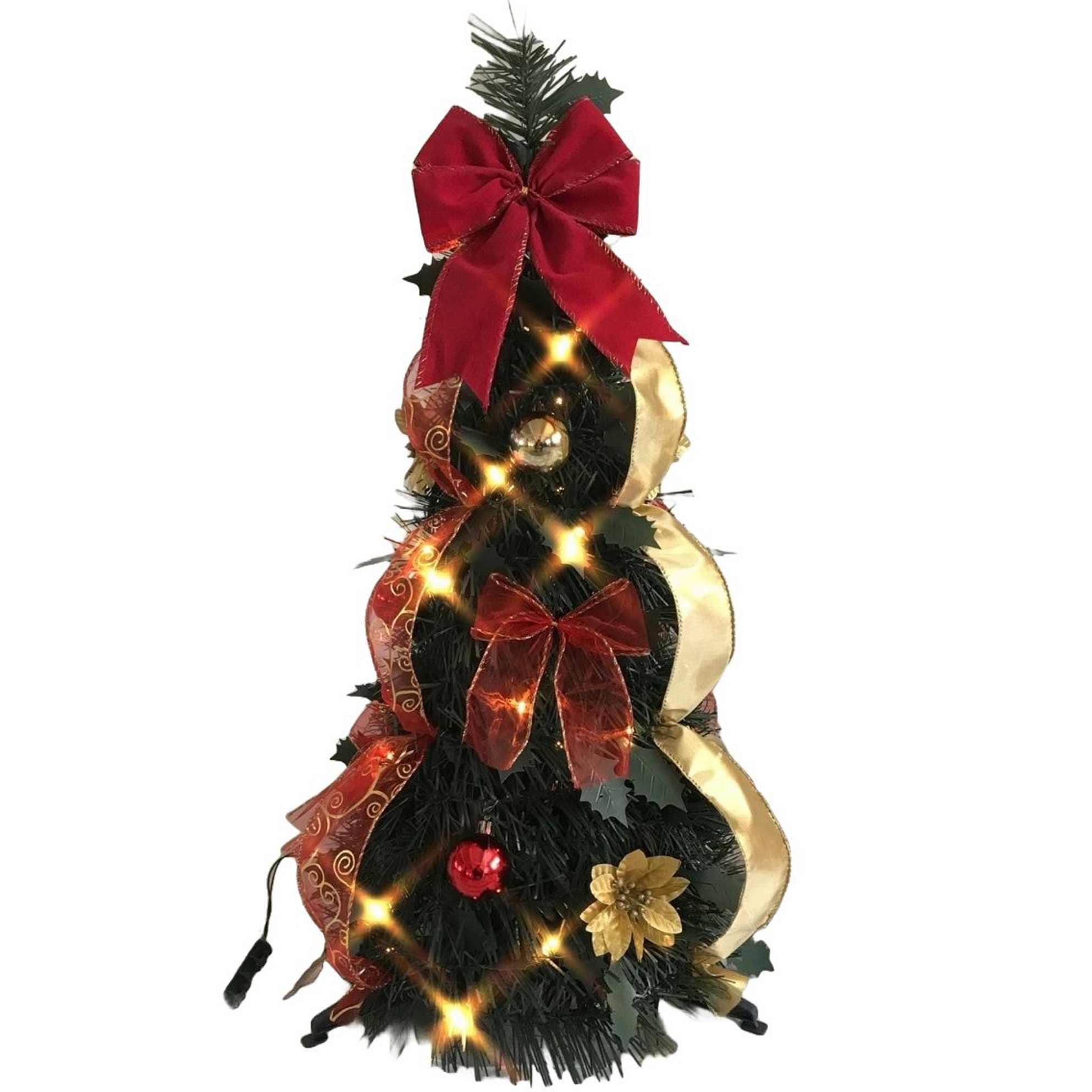 BrylaneHome 196438801613 Fully Decorated Pre-Lit 2-ft. Pop Up Tabletop Christmas Tree