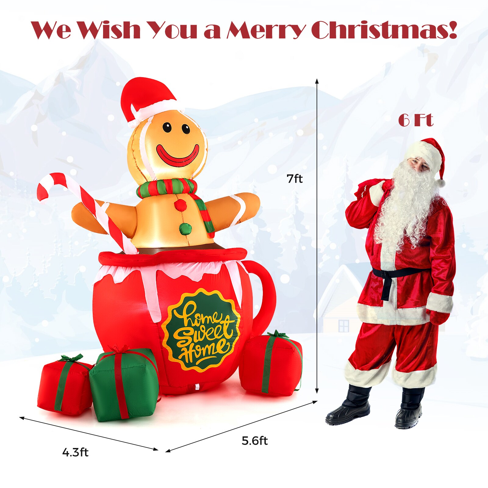WELLFOR HYG24108US Christmas-Inflatables - View #8