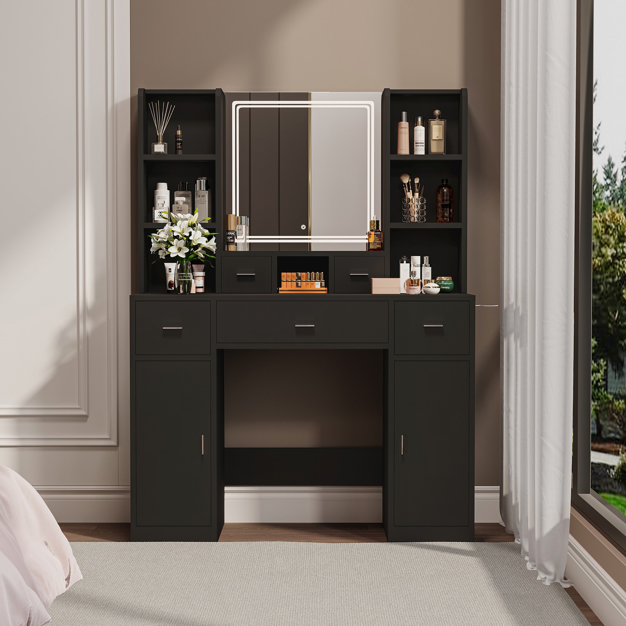 SINOFURN SYC080020BK Bedroom-Vanities - View #8