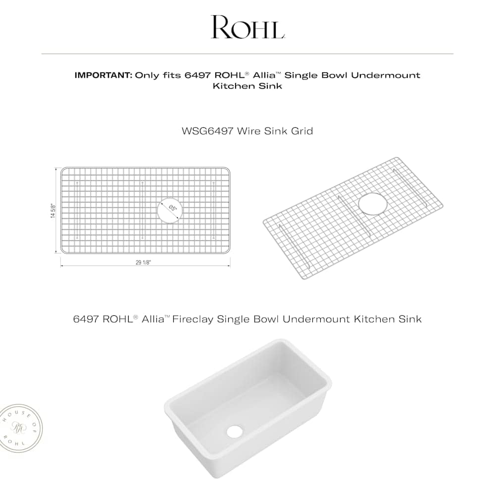 Rohl WSG6497SS Sink-Grids - View #6