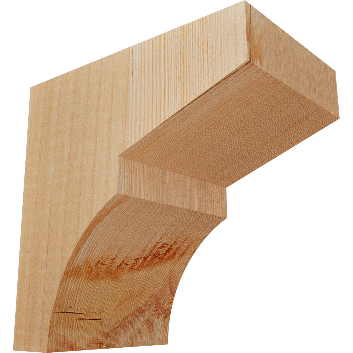 Ekena Millwork COR04X06X06MON00SDF 3-1/2-in x 6-in x 6-in Monterey Unfinished Douglas fir Wood Paintable/Stainable Corbel