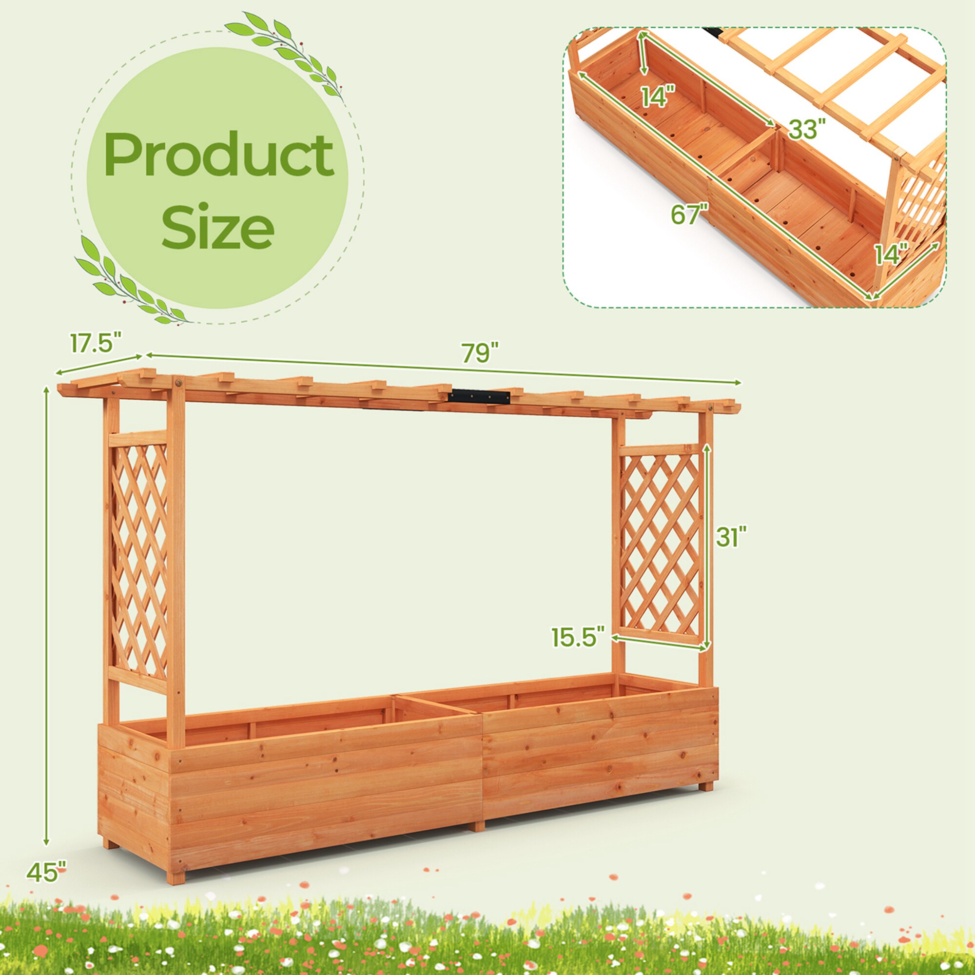 Costway HCST01368 Raised-Garden-Beds - View #2