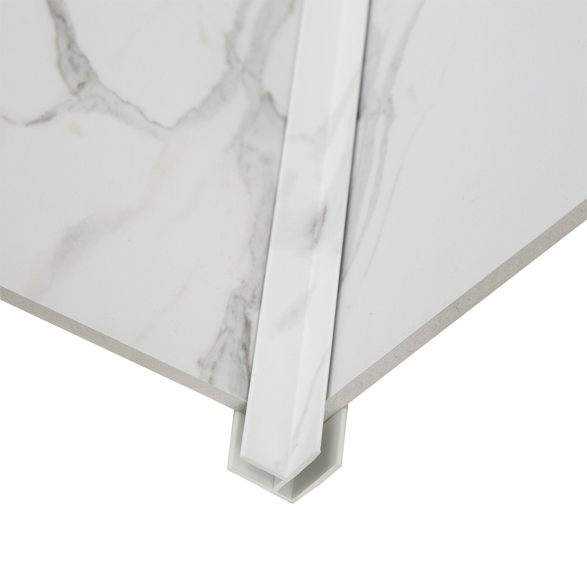 PALISADE Trim Kit 0.9375-in W x 94-in L Carrara Marble PVC Tile Edge Trim