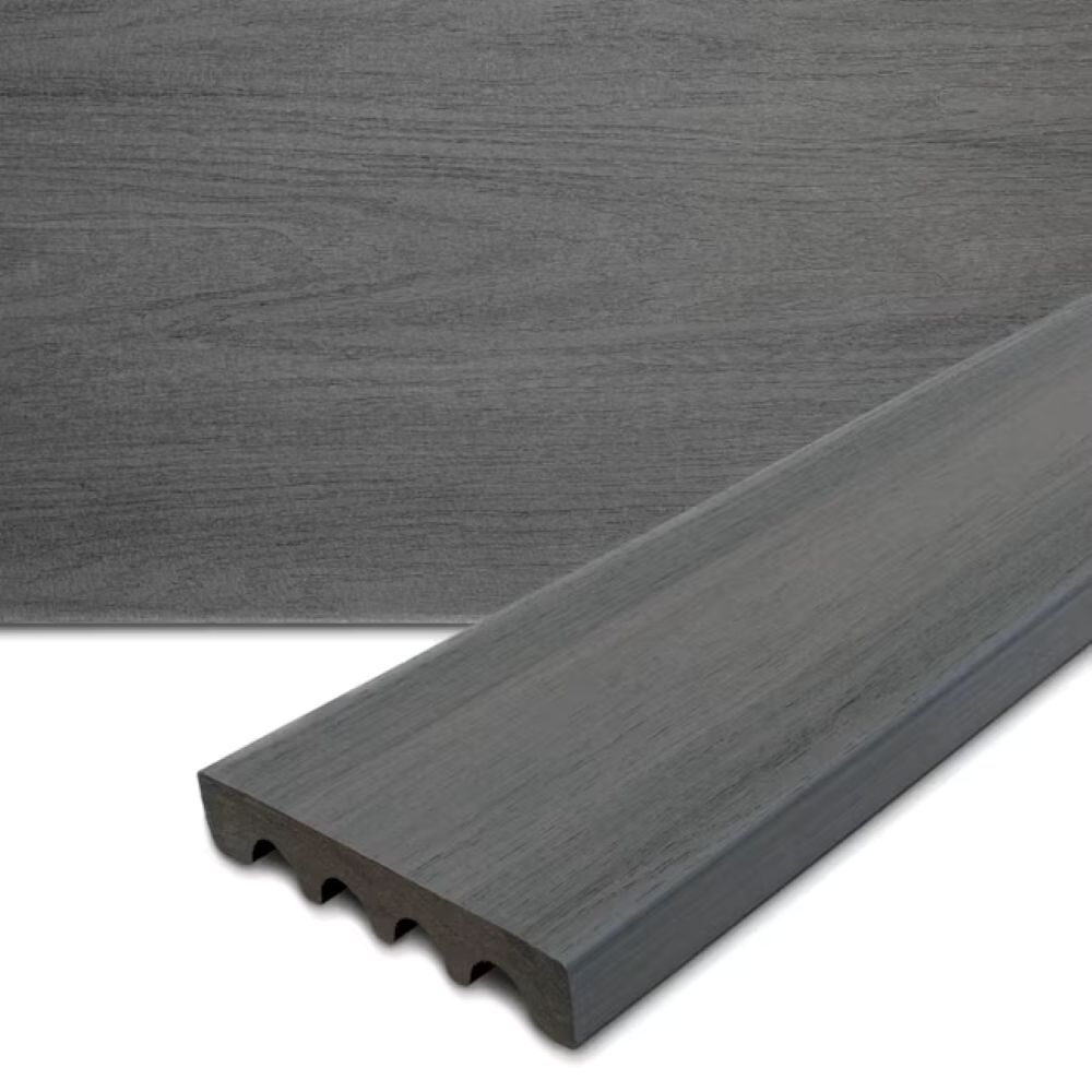 MoistureShield Elevate 1-in x 6-in x 20-ft Alpine Gray Square/Scalloped Composite Deck Board