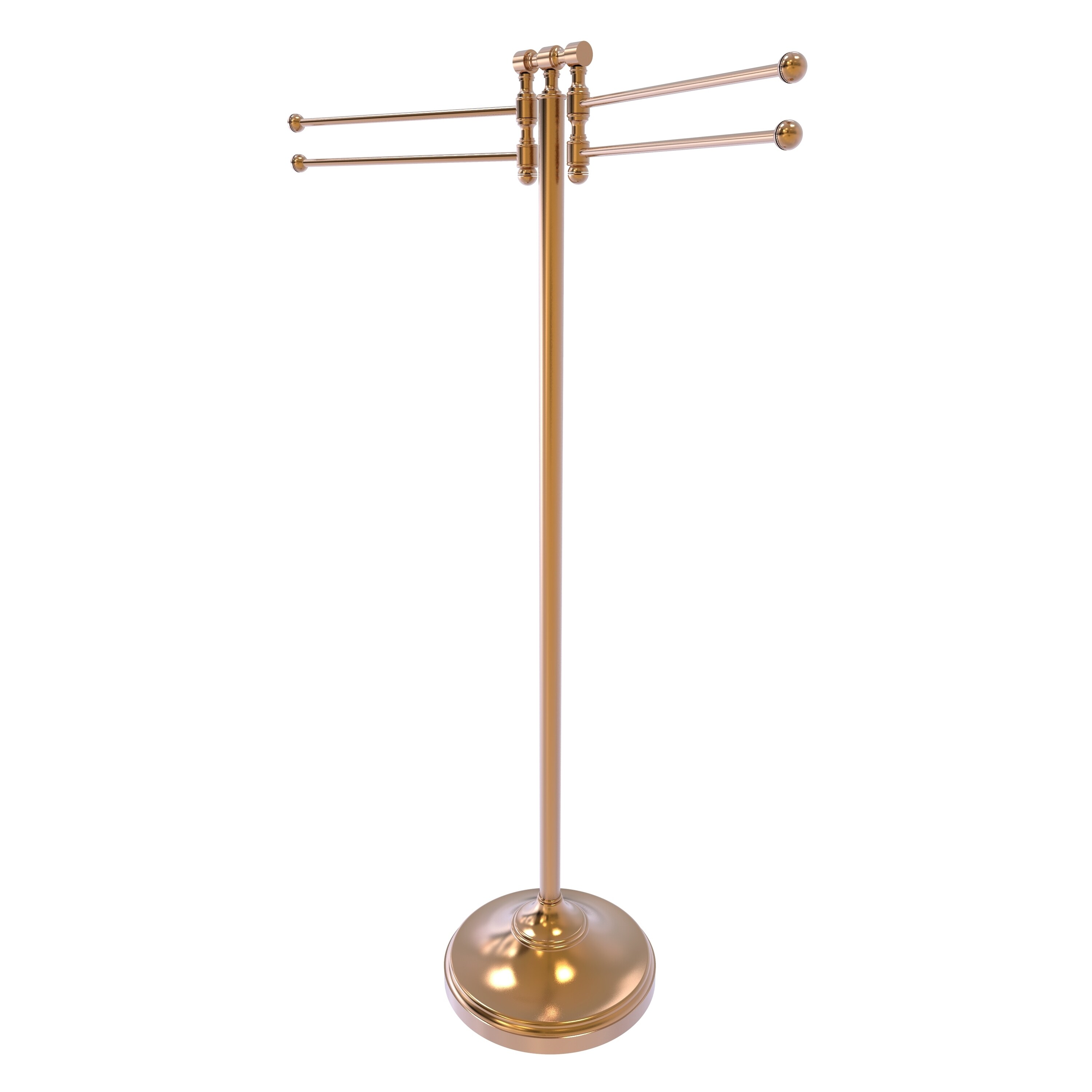 Allied Brass RDM-8-BBR Retro Dot Brushed Bronze Freestanding Towel Rack