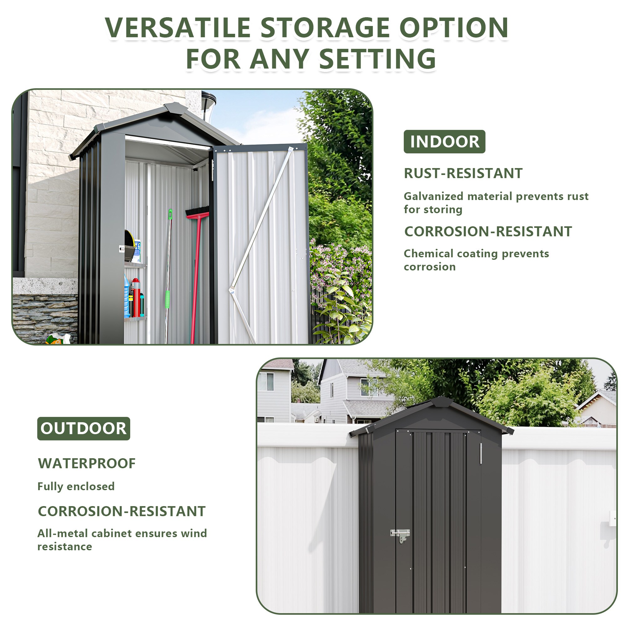 WELLFOR OUZ68749WH-NY Metal-Storage-Buildings-Sheds - View #5