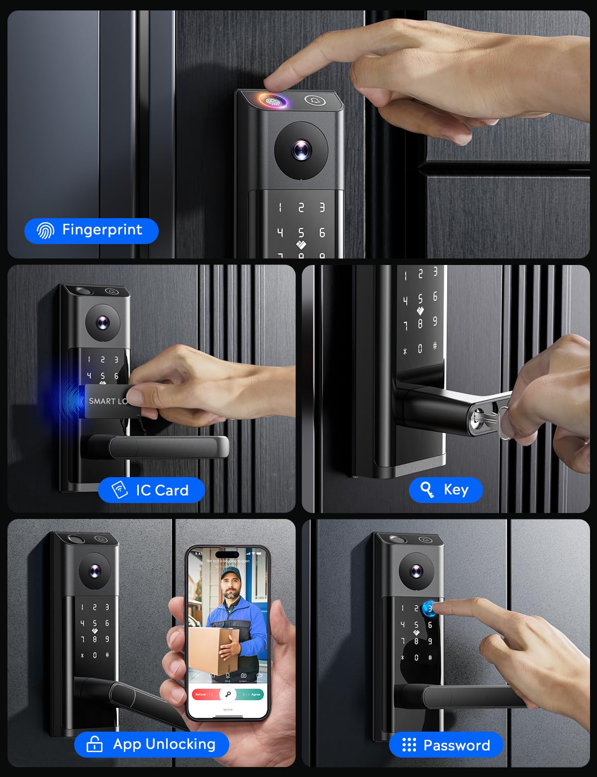 Phewnyzo LPW0803W449 Electronic-Door-Locks - View #2