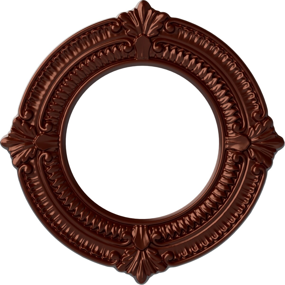 Ekena Millwork CM11BNACS Benson 11.125-in W x 11.125-in L Painted Antique Copper Polyurethane Whole Ceiling Medallion