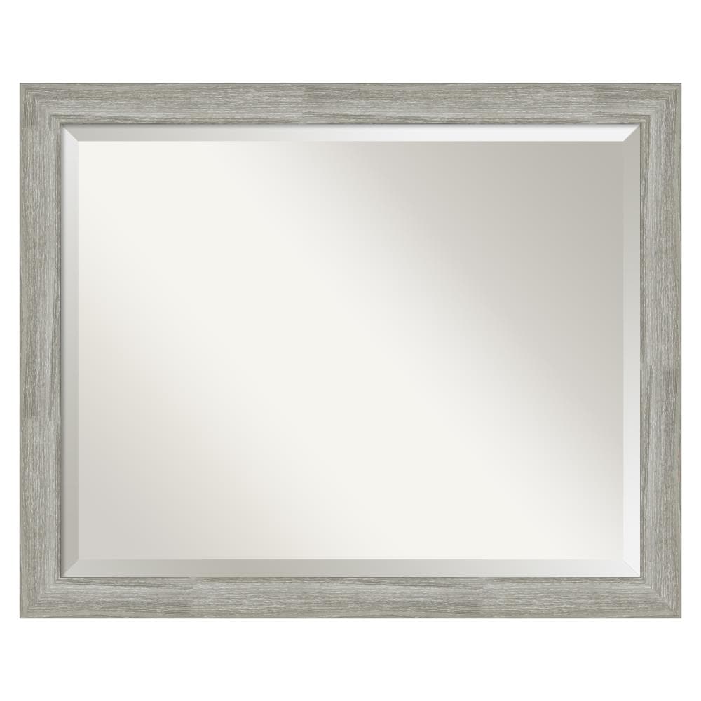 Amanti Art DSW4593592 Dove Greywash 31.5-Inches x 25.5-Inches Framed Rectangle Bathroom Vanity Mirror ( Distressed Grey )