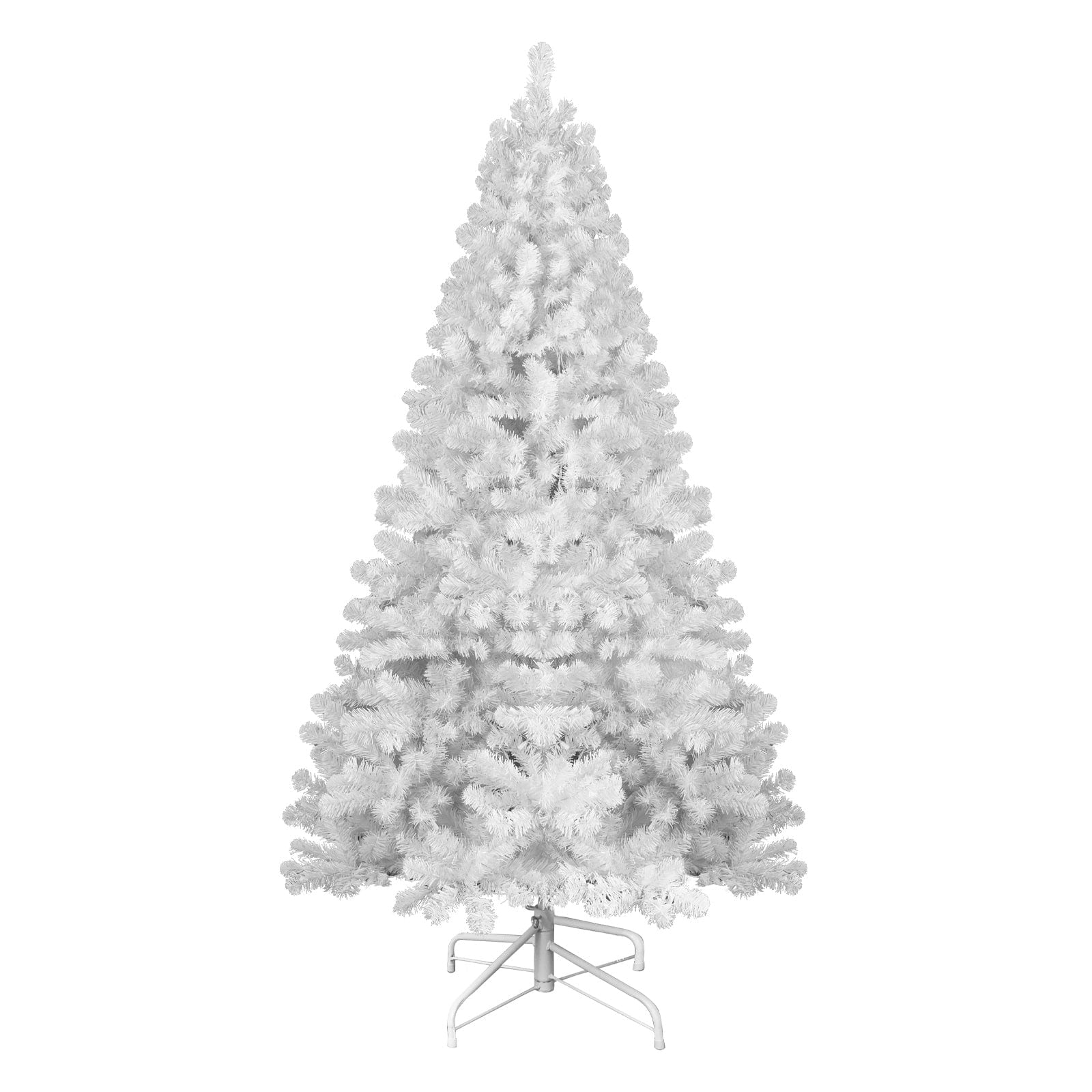 Boyel Living BL-LC38025 8 ft. White Christmas Tree with Memory Wire PVC Hinged 1430 Tips Easy Assembly Indoor Decor
