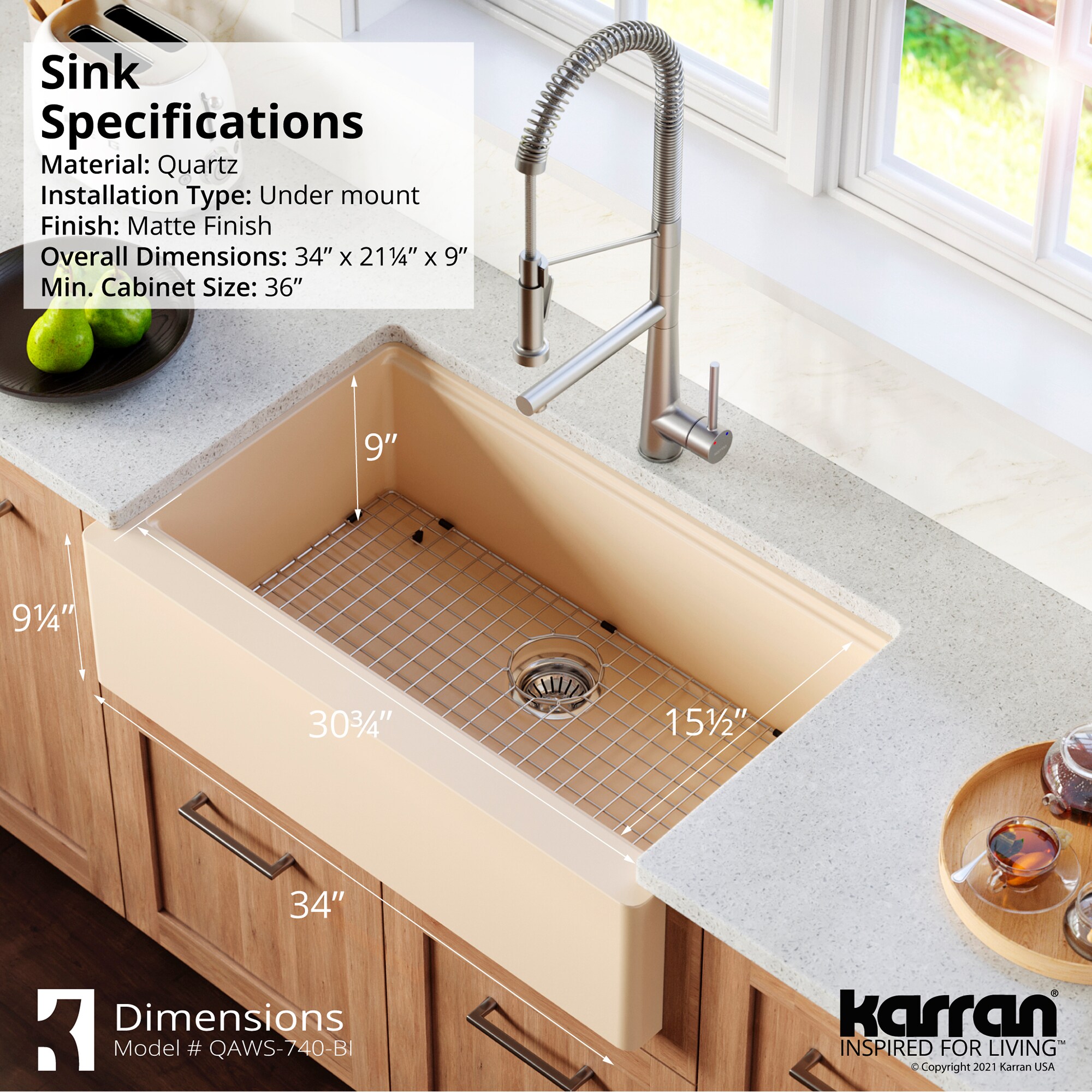 Karran QAWS-740-BI Kitchen-Sinks - View #7