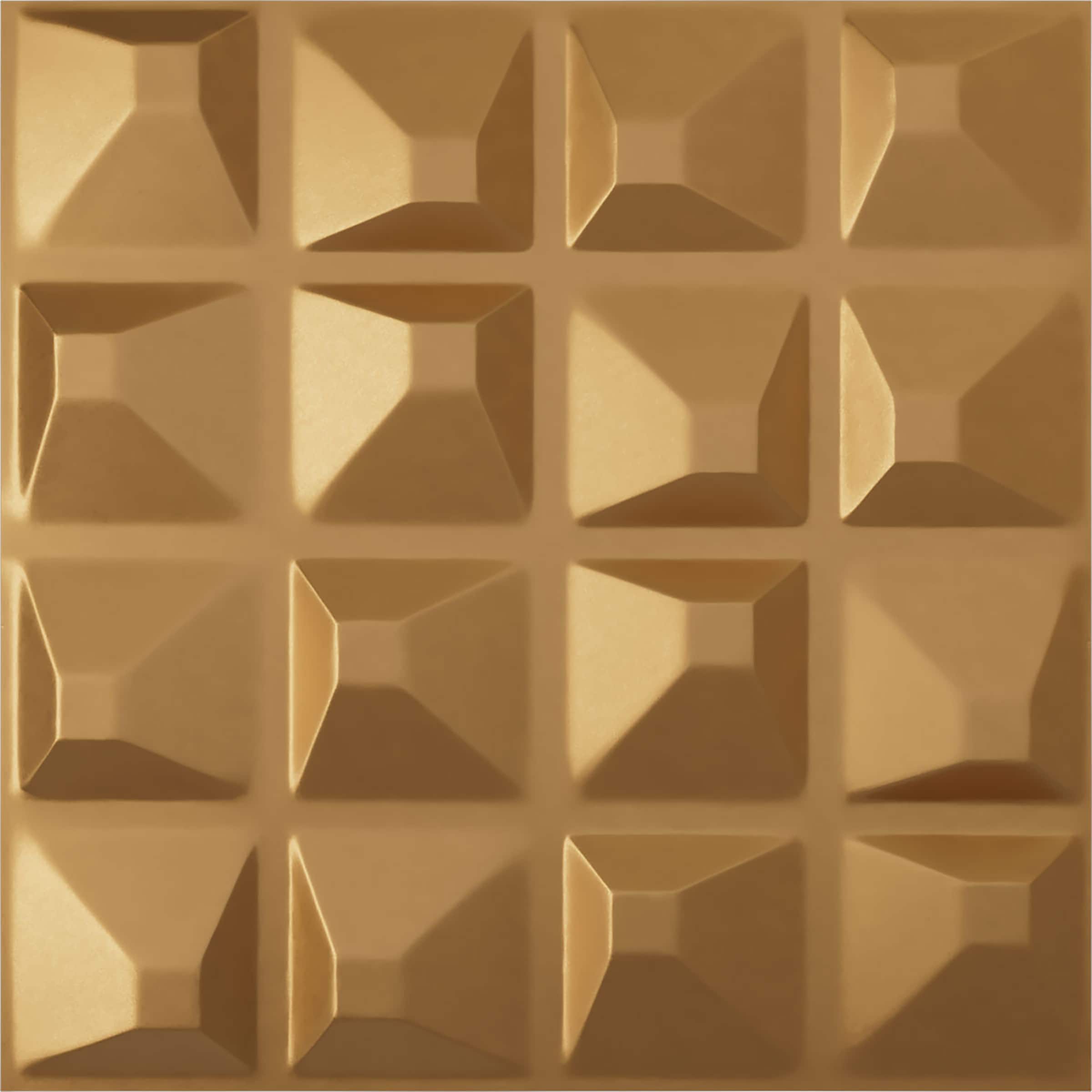 Ekena Millwork WP20X20TNBGL 19-5/8-in x 19-5/8-in Embossed Paintable/Stainable Gold PVC Wall Panel (