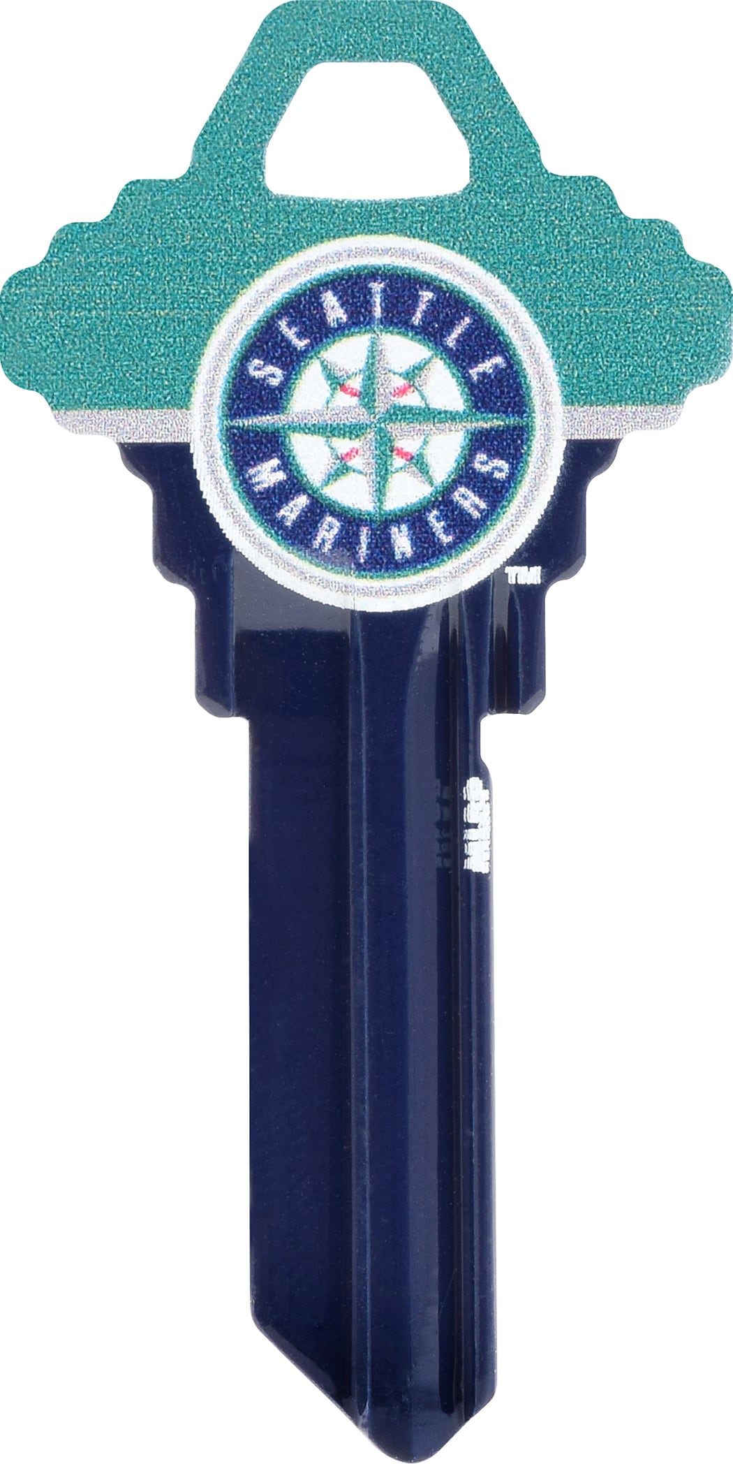 Fanatix 89645 Seattle Mariners Multicolored Decorative Key Brass House/Entry Key Blank