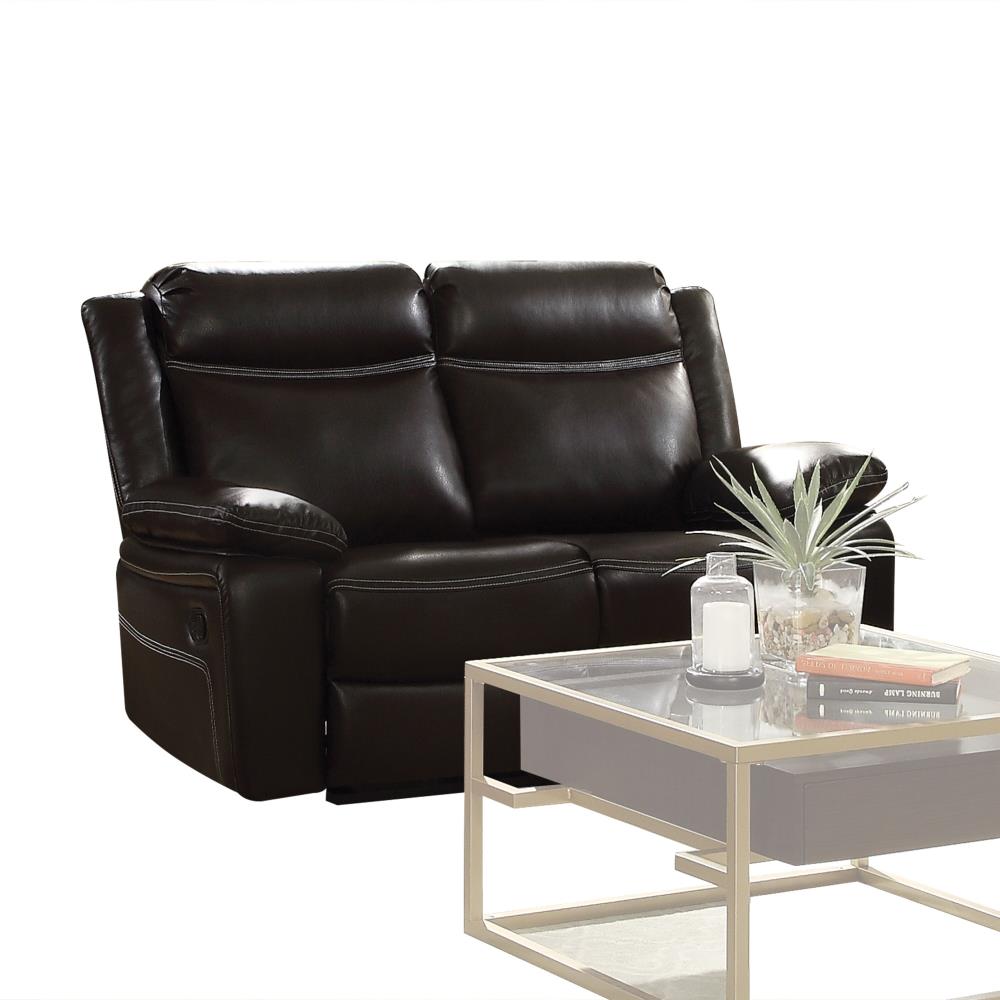 Corra 58-in Modern Espresso Pu Faux Leather 2-seater Reclining Loveseat in Brown | - ACME FURNITURE 52051