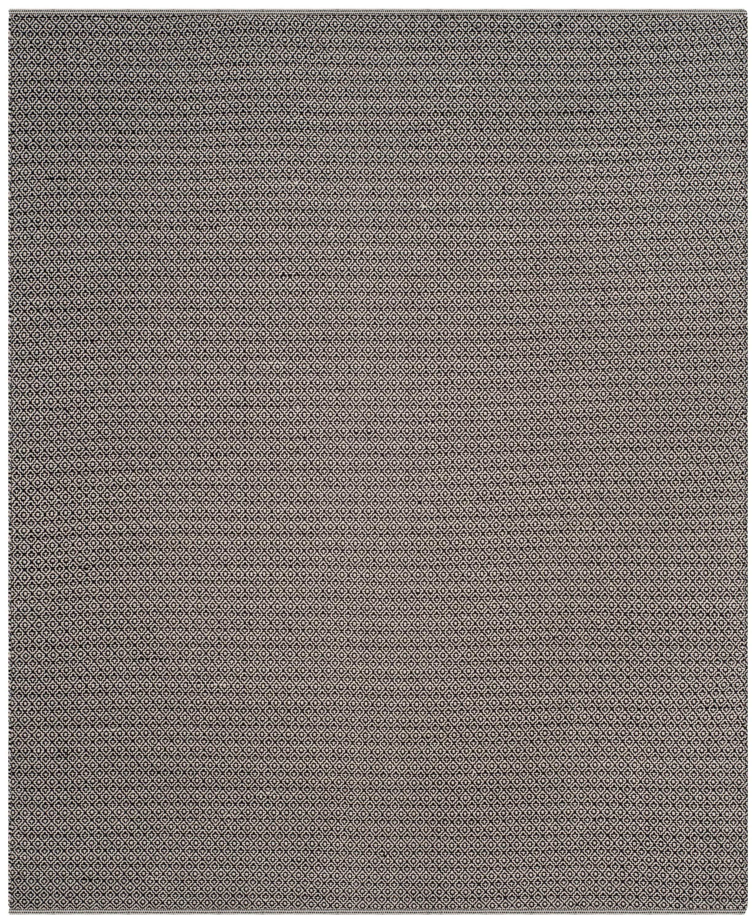 Safavieh MTK717D-8 Montauk Springmaid 8 x 10 (ft) Cotton Ivory/Black Rectangular Indoor Coastal Area rug