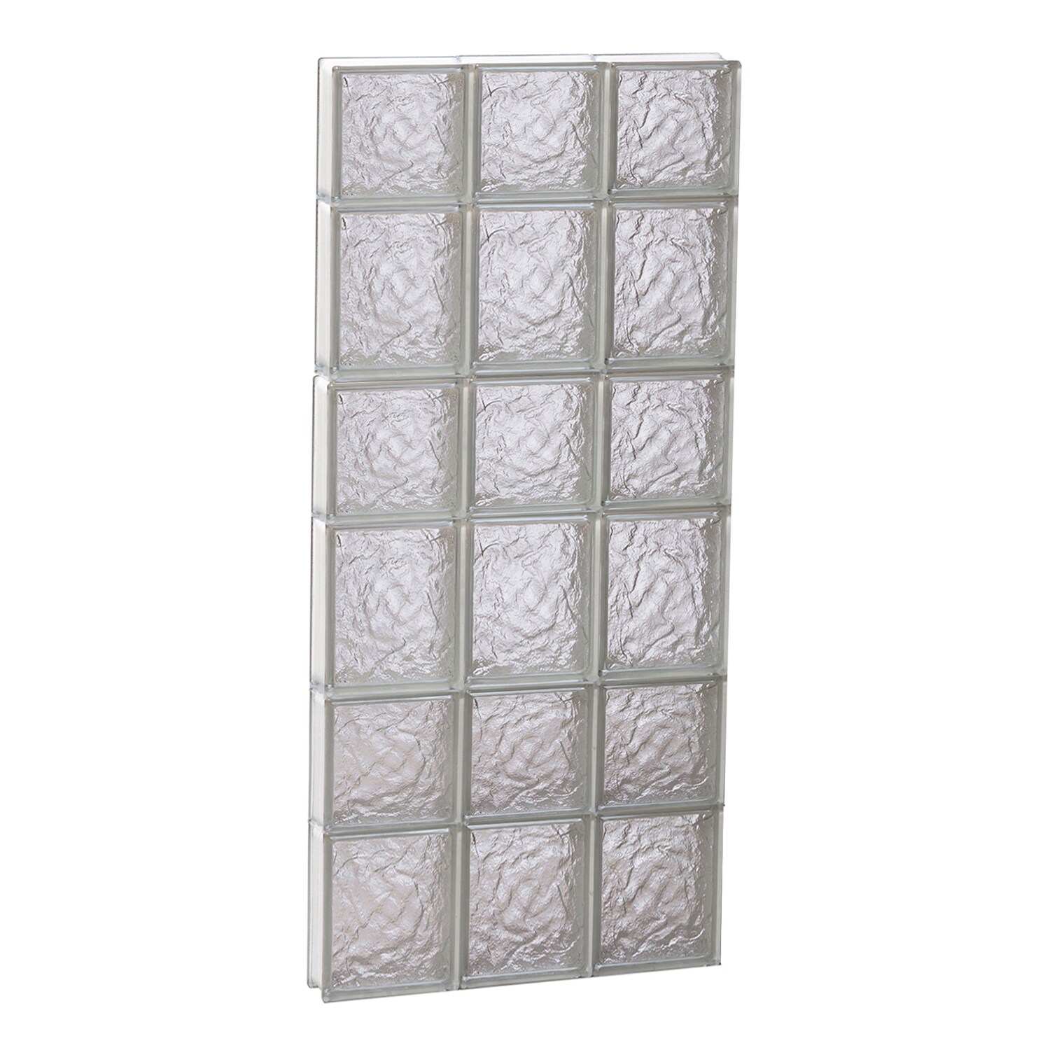 REDI2SET S1842IS Ice Glass 17.25-in x 40.5-in Frameless Replacement Glass Block Window