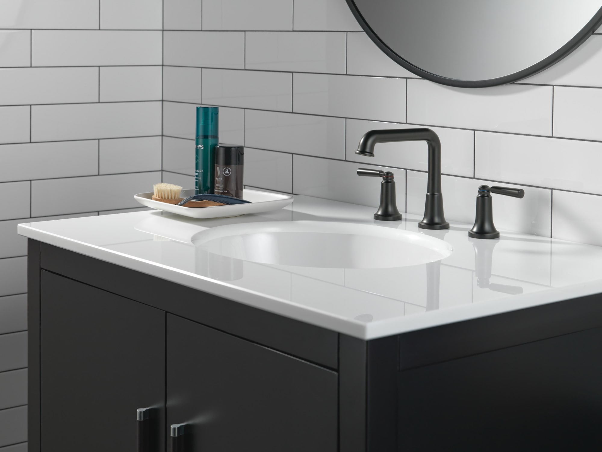 Delta Saylor Matte Black Widespread 2-Handle WaterSense Bathroom Sink ...