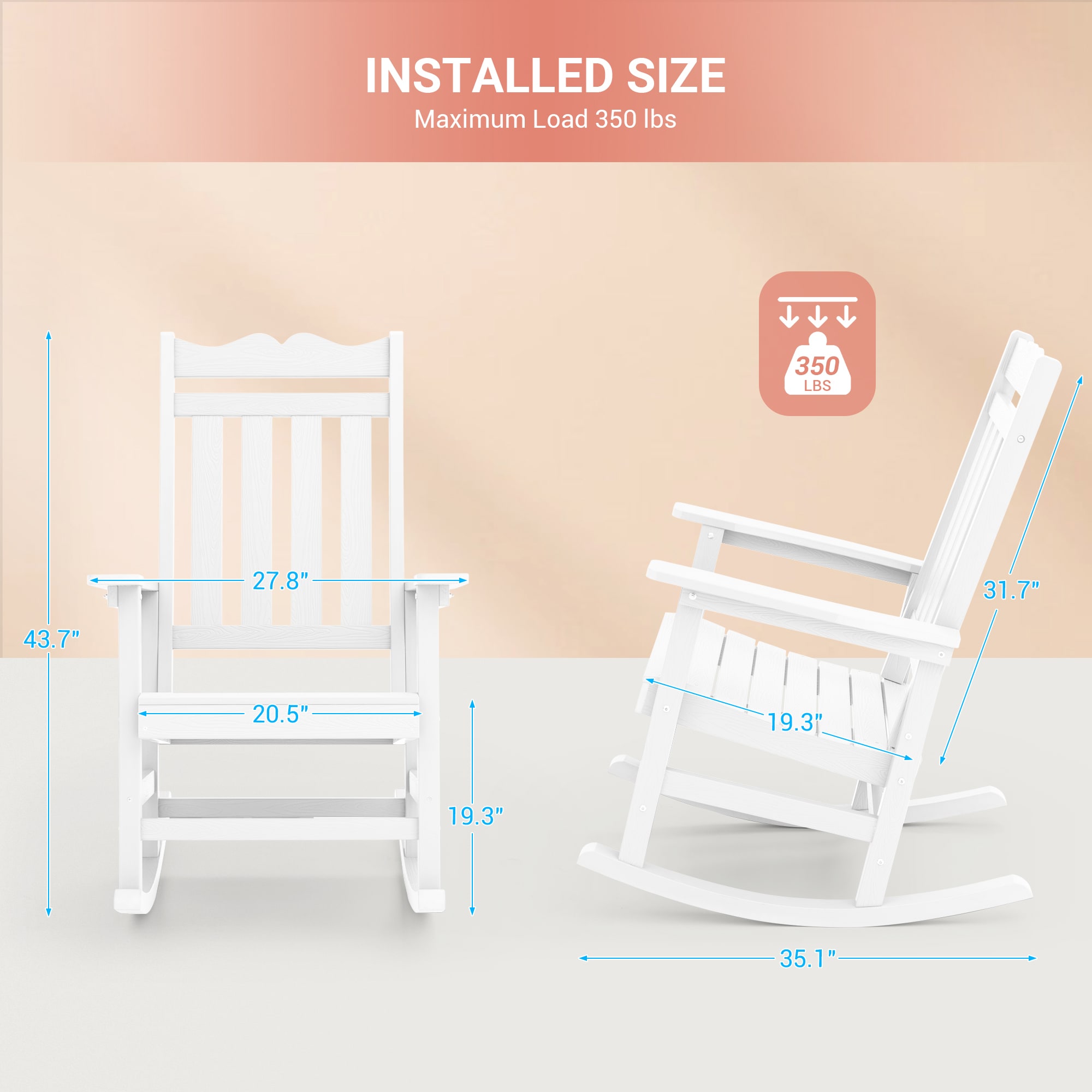 ACEGOSES LW-RC-65-WT-2 Patio-Chairs - View #6