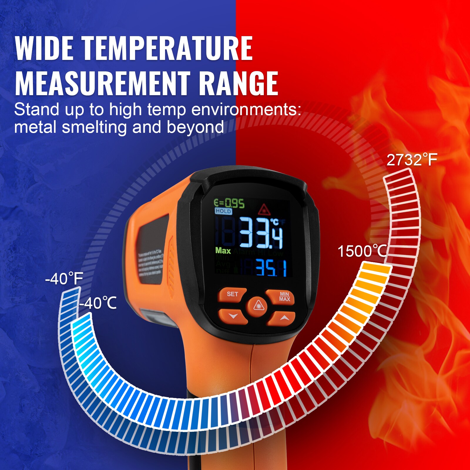VEVOR SCHWCWYSZBG503551V9 Infrared-Thermometer - View #3