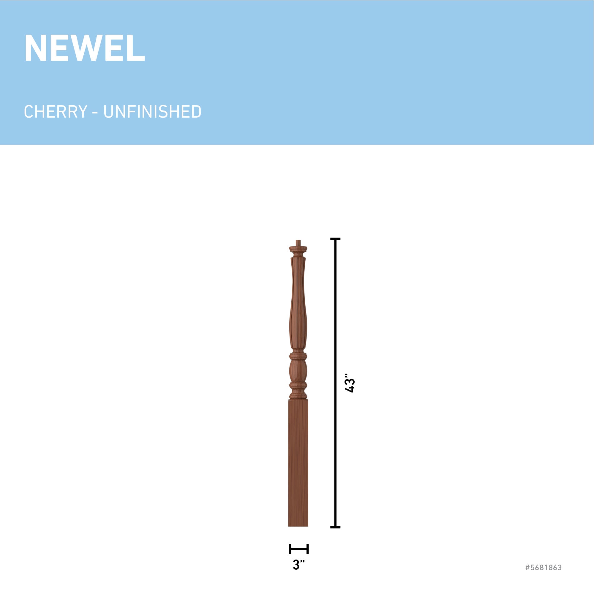 L.J. Smith Stair Systems LJF-3210-C Interior-Stairpart-Newel-Posts - View #3