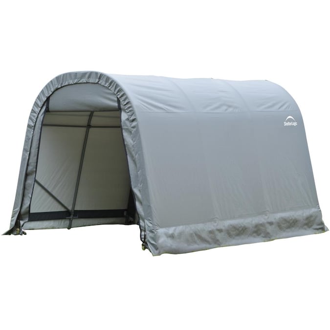 Shelterlogic 8 11 Ft X 12 01 Canopy, Round Top Storage Shelters