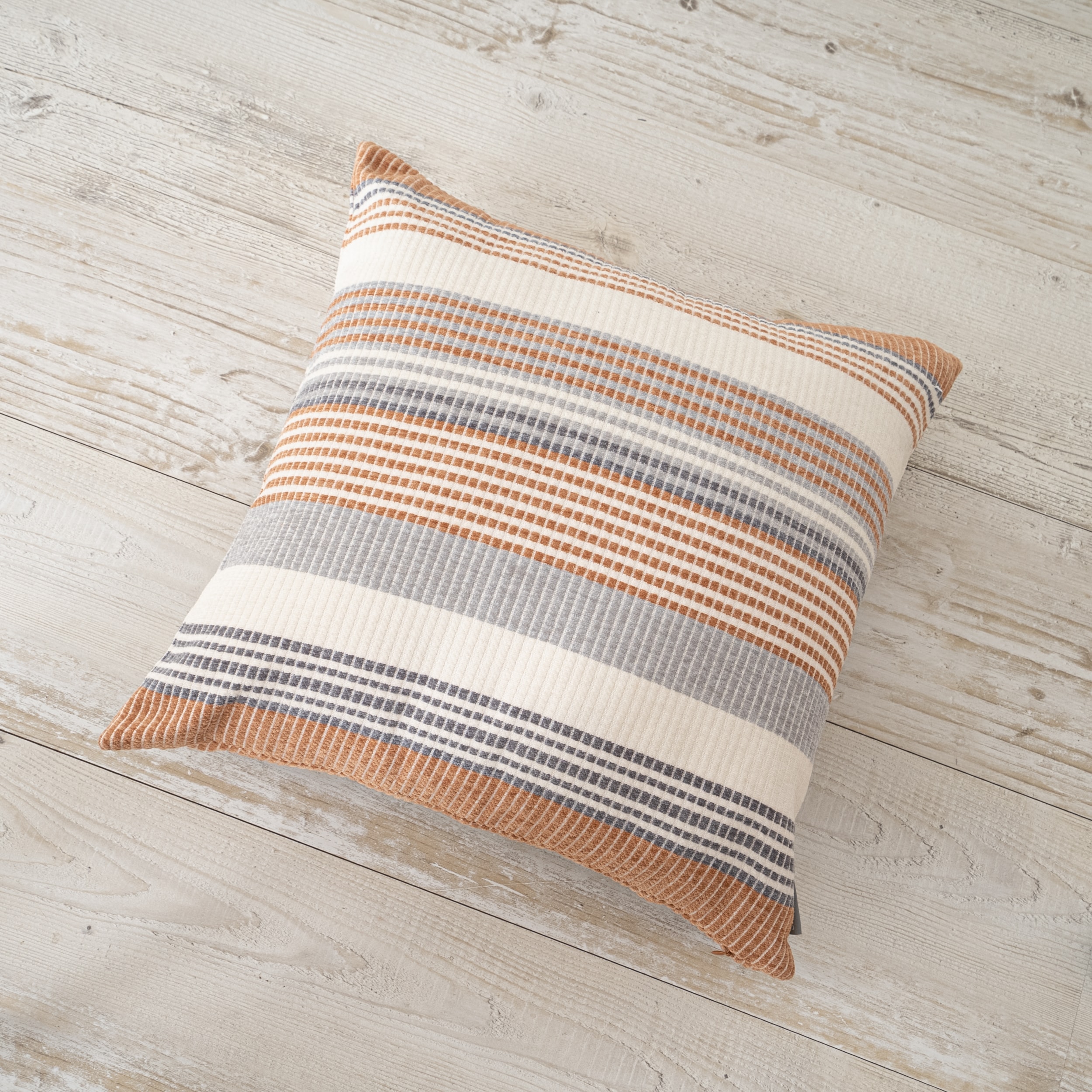 Evergrace Freja Woven Stripes Pillow - Lion Brown