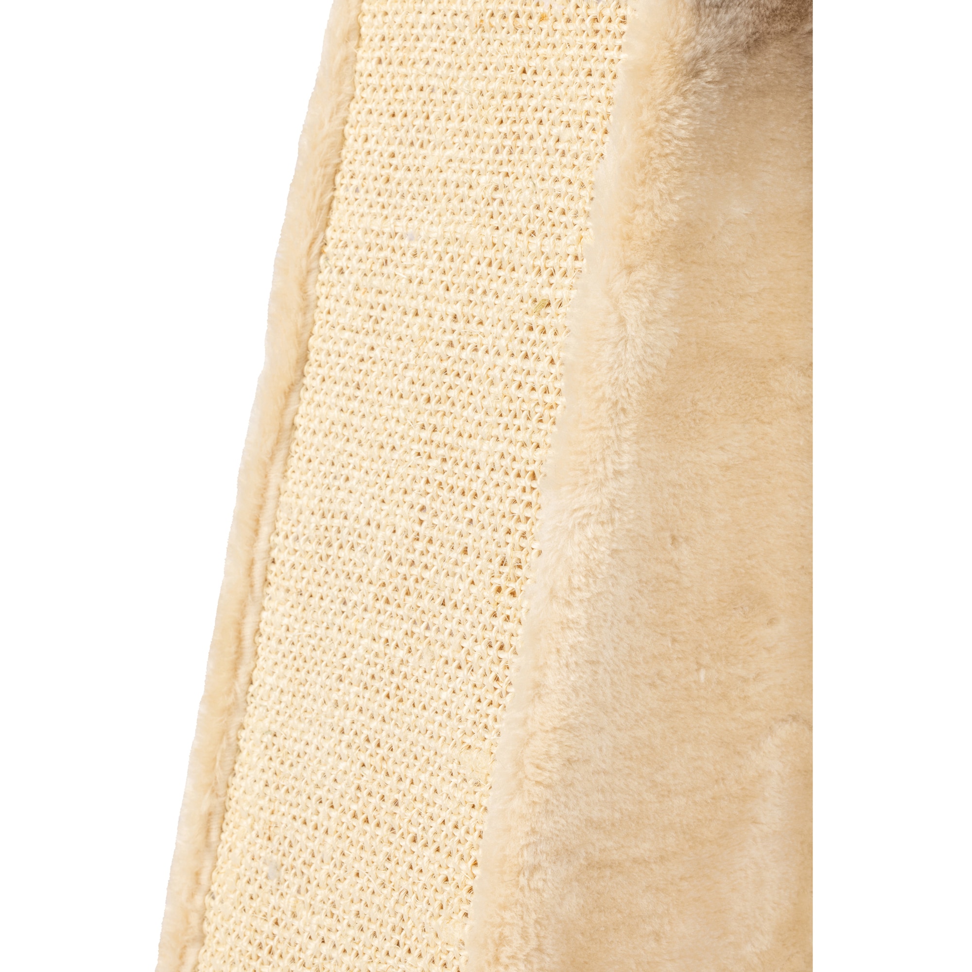 Gray and Beige Sisal Carpet Two-Level Cat Scratcher