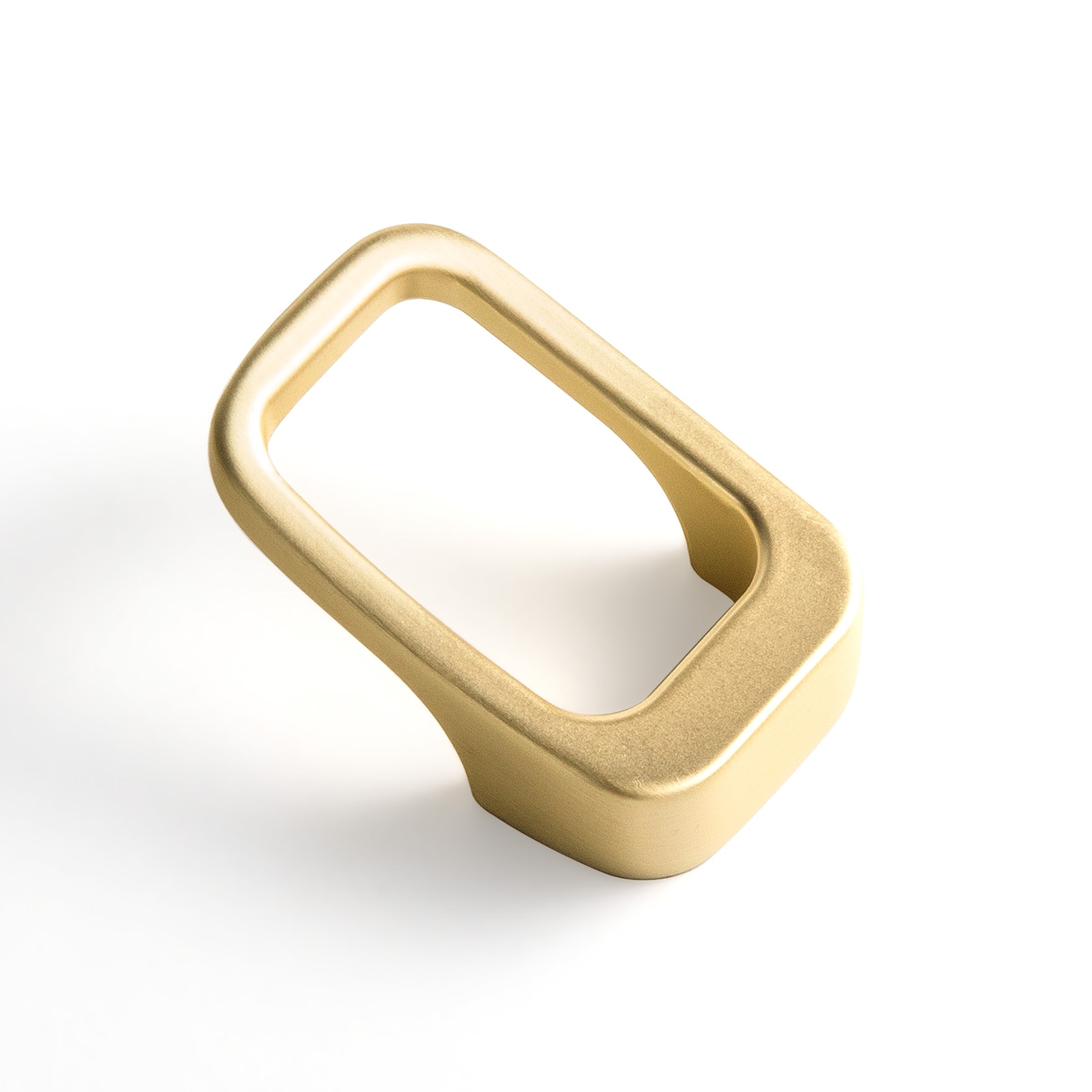 Miaokesen 9582TLS-DK 5/8-in , 16mm Center to Center Light Brushed Brass Square Finger For Use on Appliances Drawer Pulls 6 -Pack