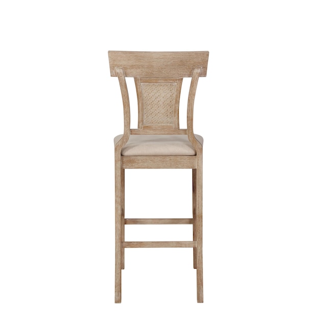 Linon Rylan Bar Stool Gray Wash 30-in H Bar height Upholstered Bar Stool in  the Bar Stools department at Lowes.com