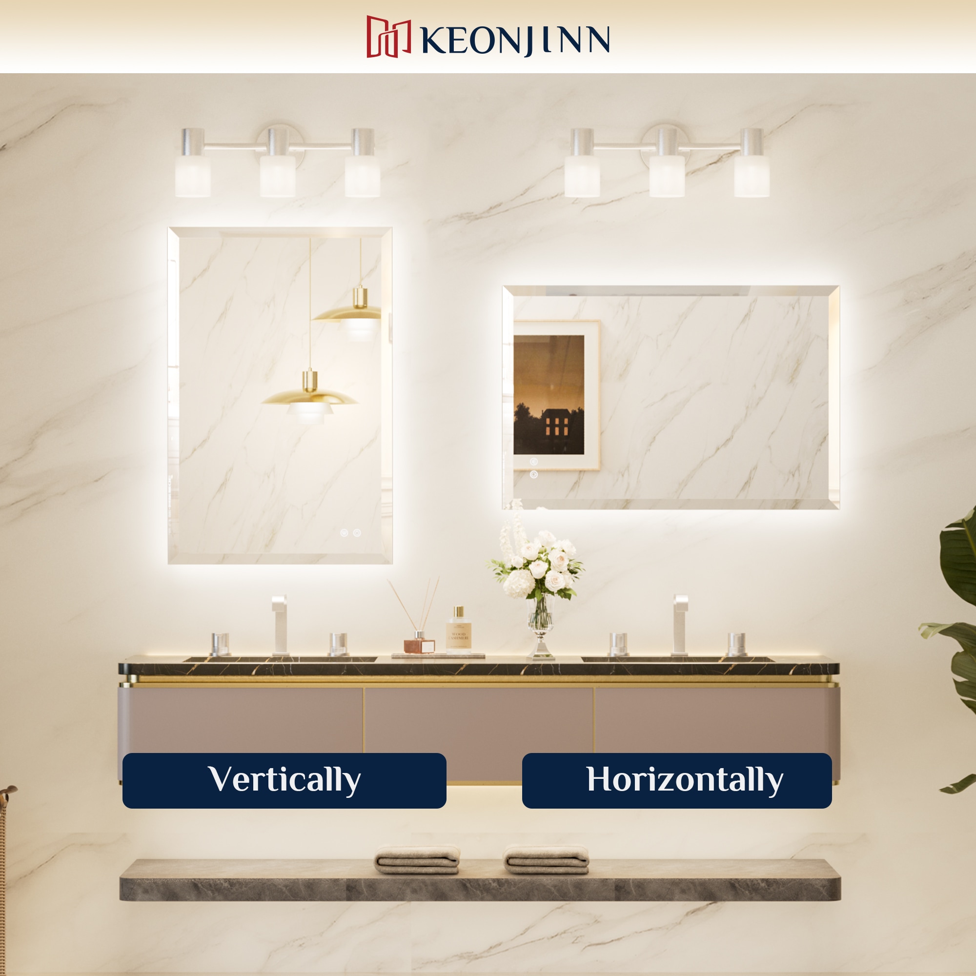 Keonjinn LW-DJ-BX-6191 Framed-Bath-Mirrors - View #10