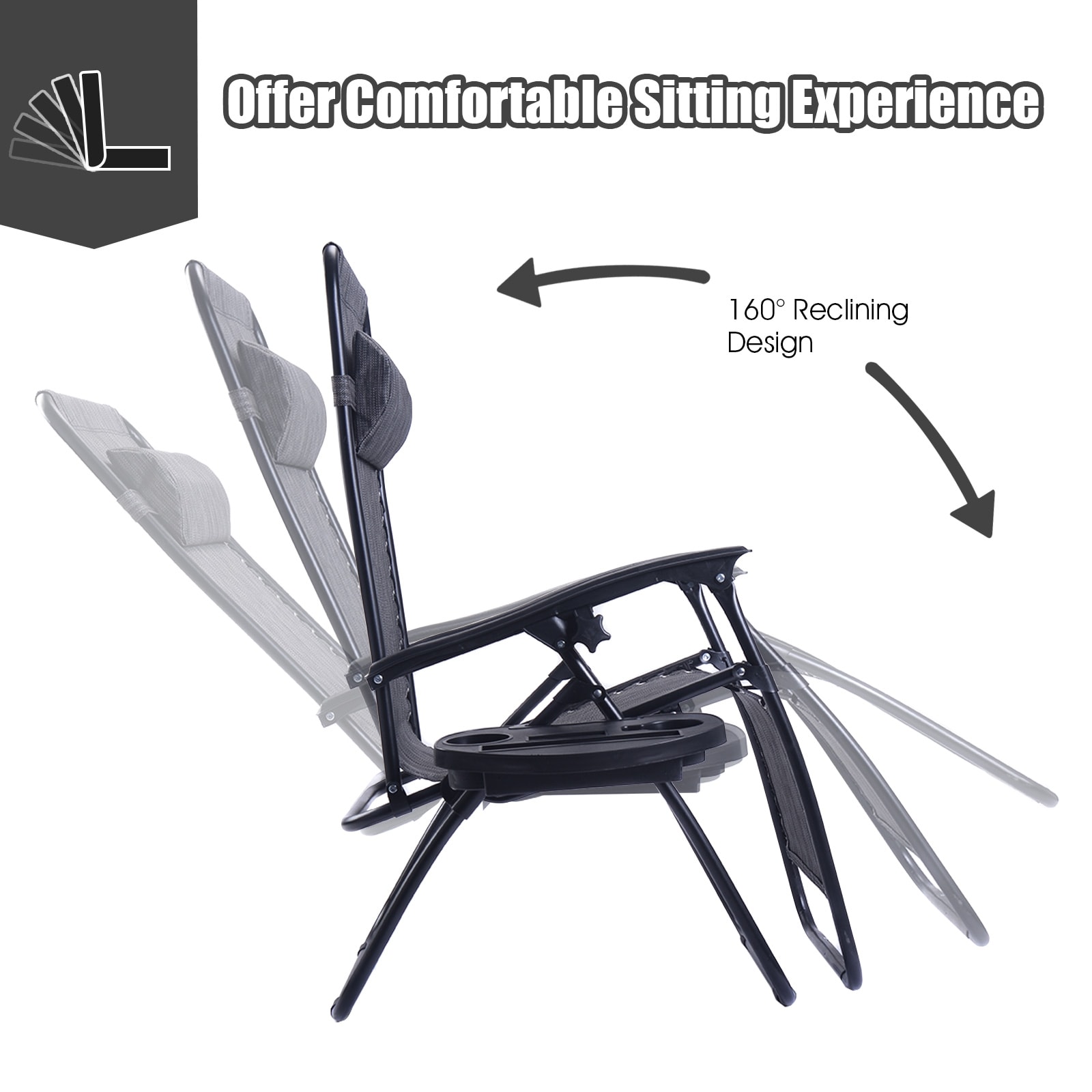 LIVIZA TDJ10642GR-2 Beach-Camping-Chairs - View #3