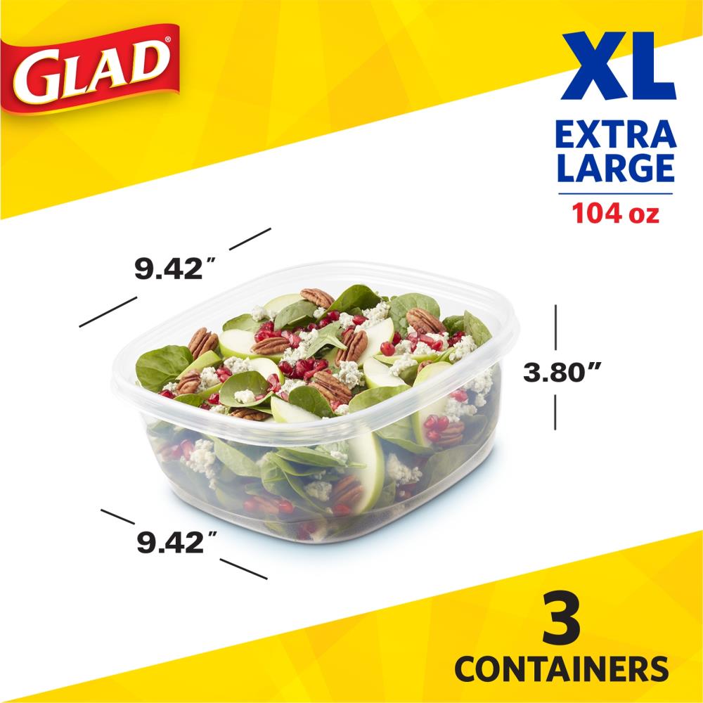 Glad 2-Pack Multisize Plastic Bpa-free Reusable Food Storage