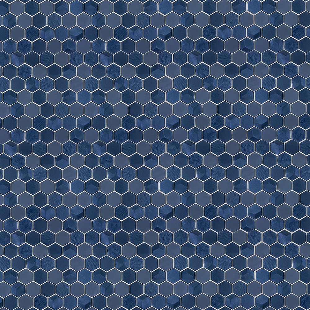 Elida Ceramica LW230131024 Skylight 12-in x 13-in Multi-finish Glass Hexagon Mosaic Wall Tile (9.6-sq. ft/ Carton)
