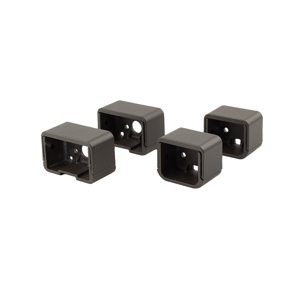 Deckorators 5.0625-in x 2.5-in Contemporary Aluminum Textured Bronze Aluminum Rail Bracket (4-Pack)