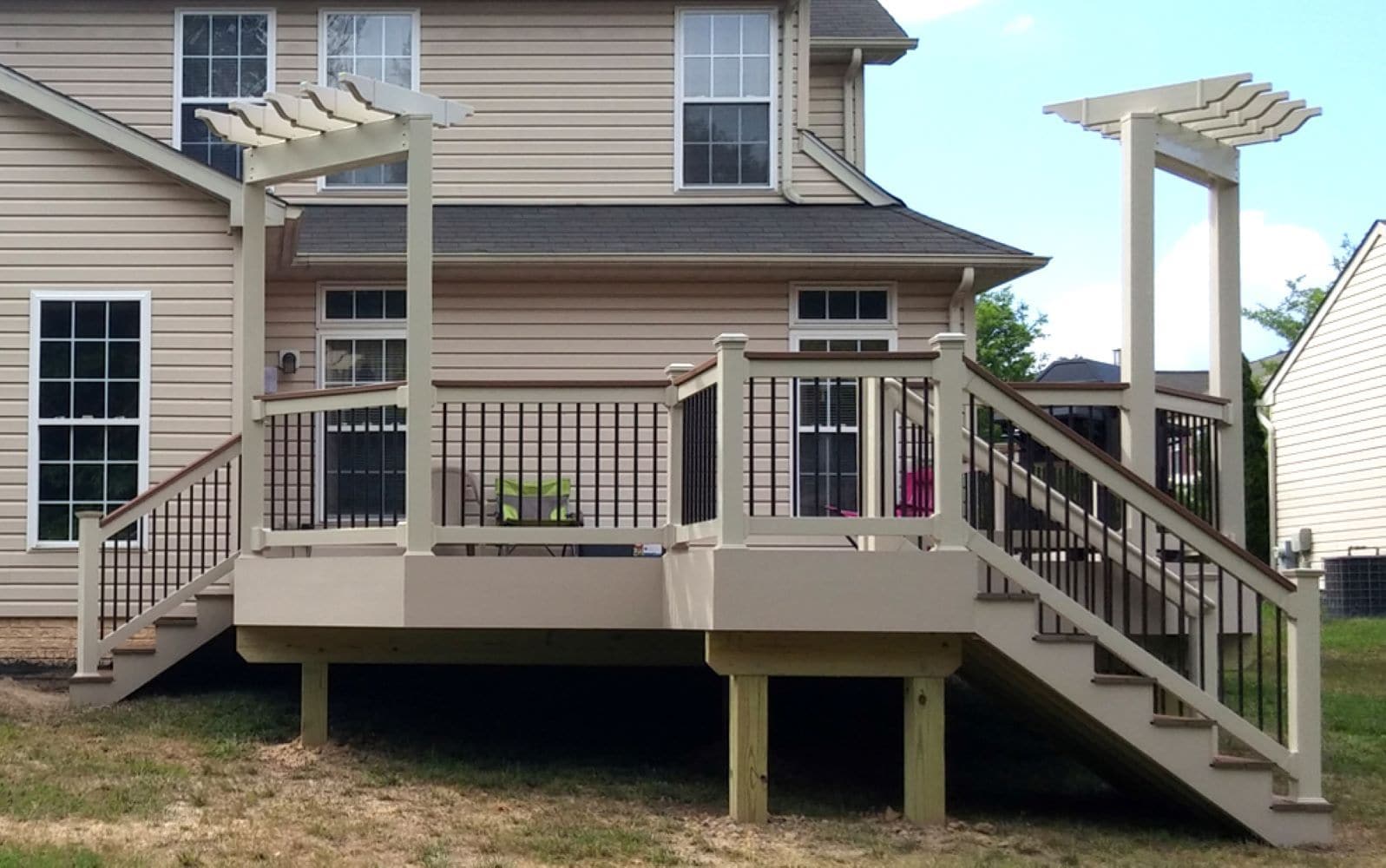 Capital Railing VRCAPLALBLK6 6 x 36 Khaki Vinyl Deck Rail Kit