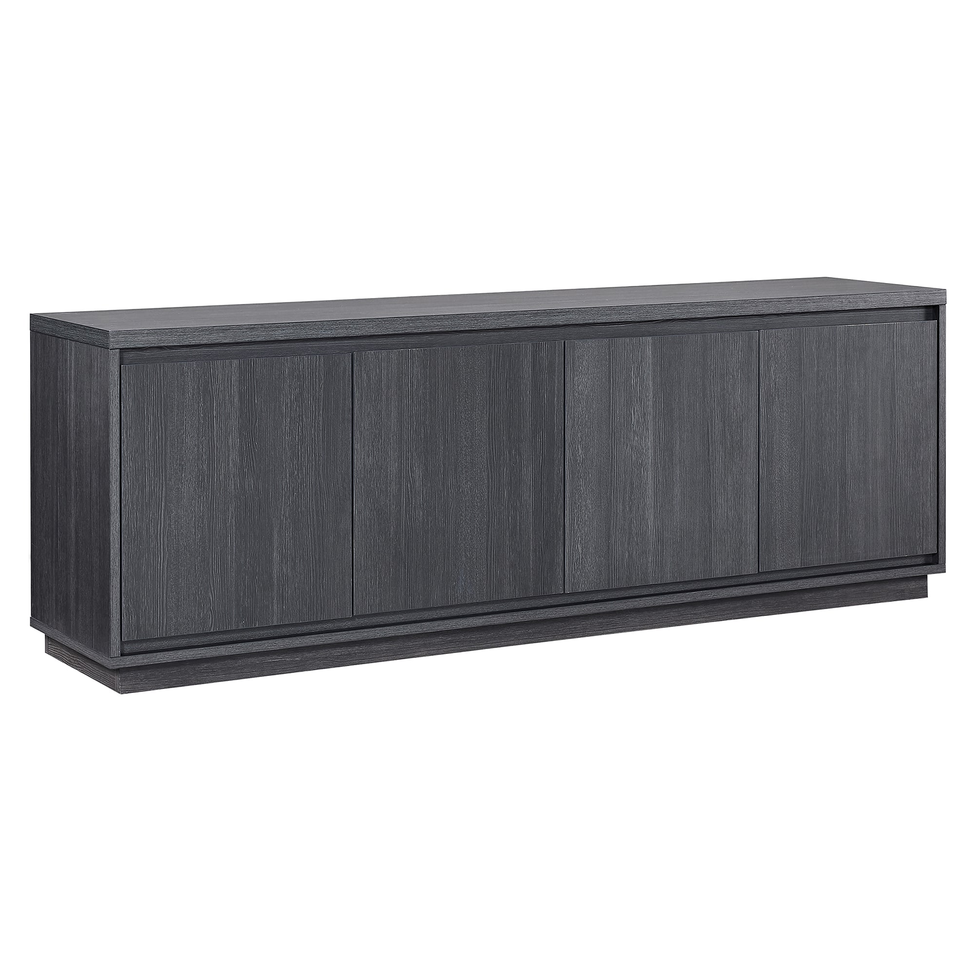 Hailey Home TV1855 Presque Modern/Contemporary Charcoal Gray TV stand ( Accommodates TVs more than 70-in )
