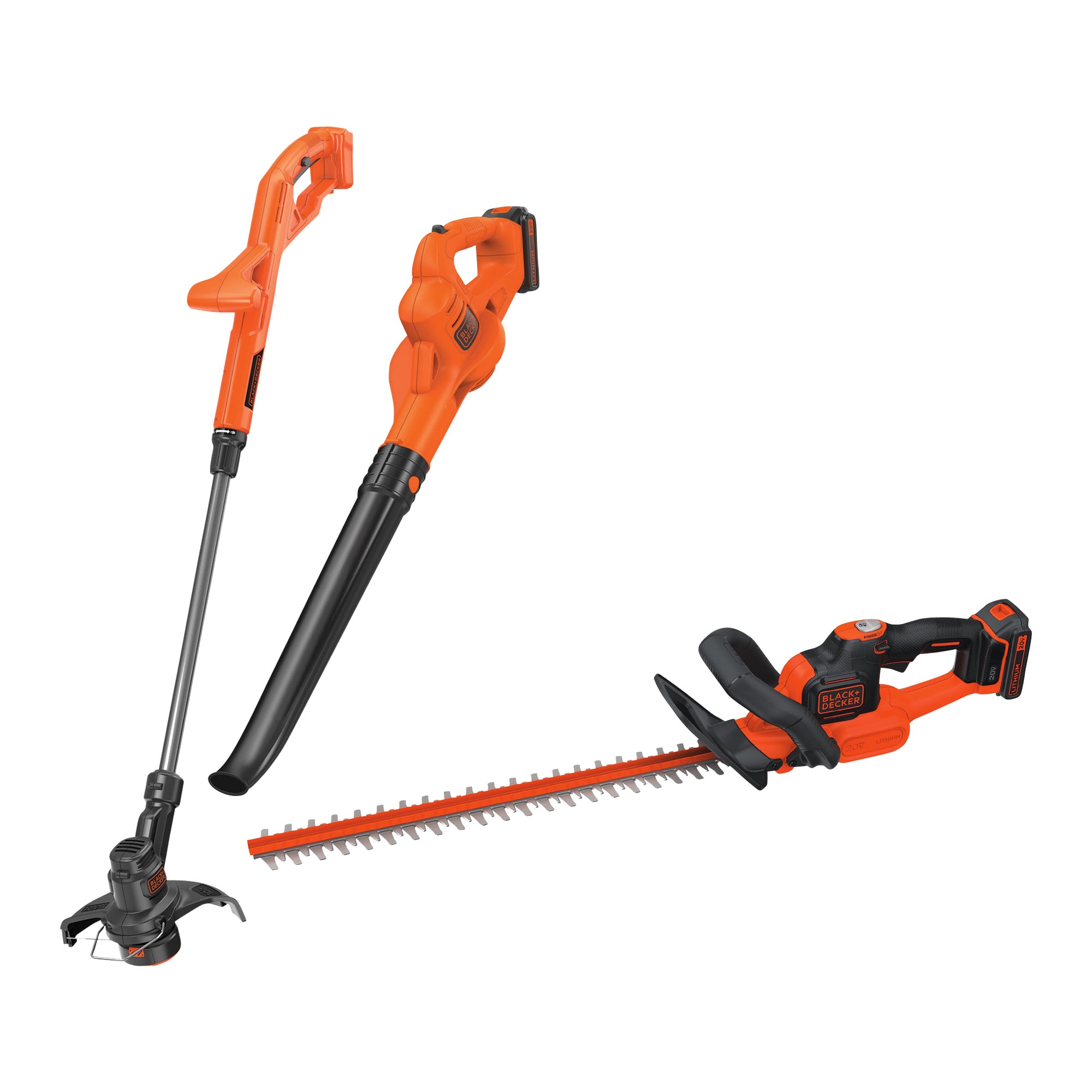 Shop BLACK+DECKER 20-Volt Max 10-in Straight Cordless String Trimmer with  Attachment Capable and Edger Capable & POWERCUT 20-Volt Max 22-in Dual  Cordless Electric Hedge Trimmer 2 Ah at