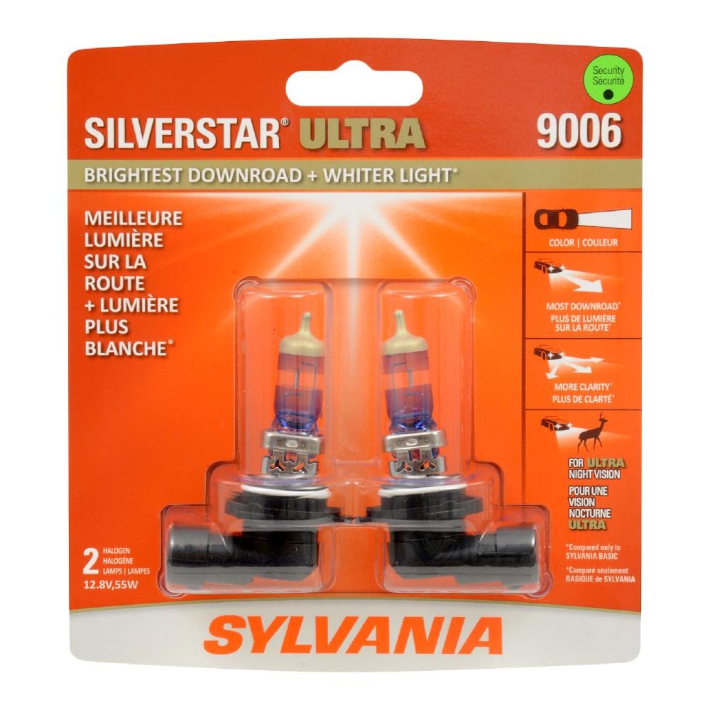 SYLVANIA 9006 ULTRA 9006 ULTRA Halogen Forward Lighting Bulbs, White, 2 Pack - BRIGHTEST Headlight, Whiter Light for Added Clarity