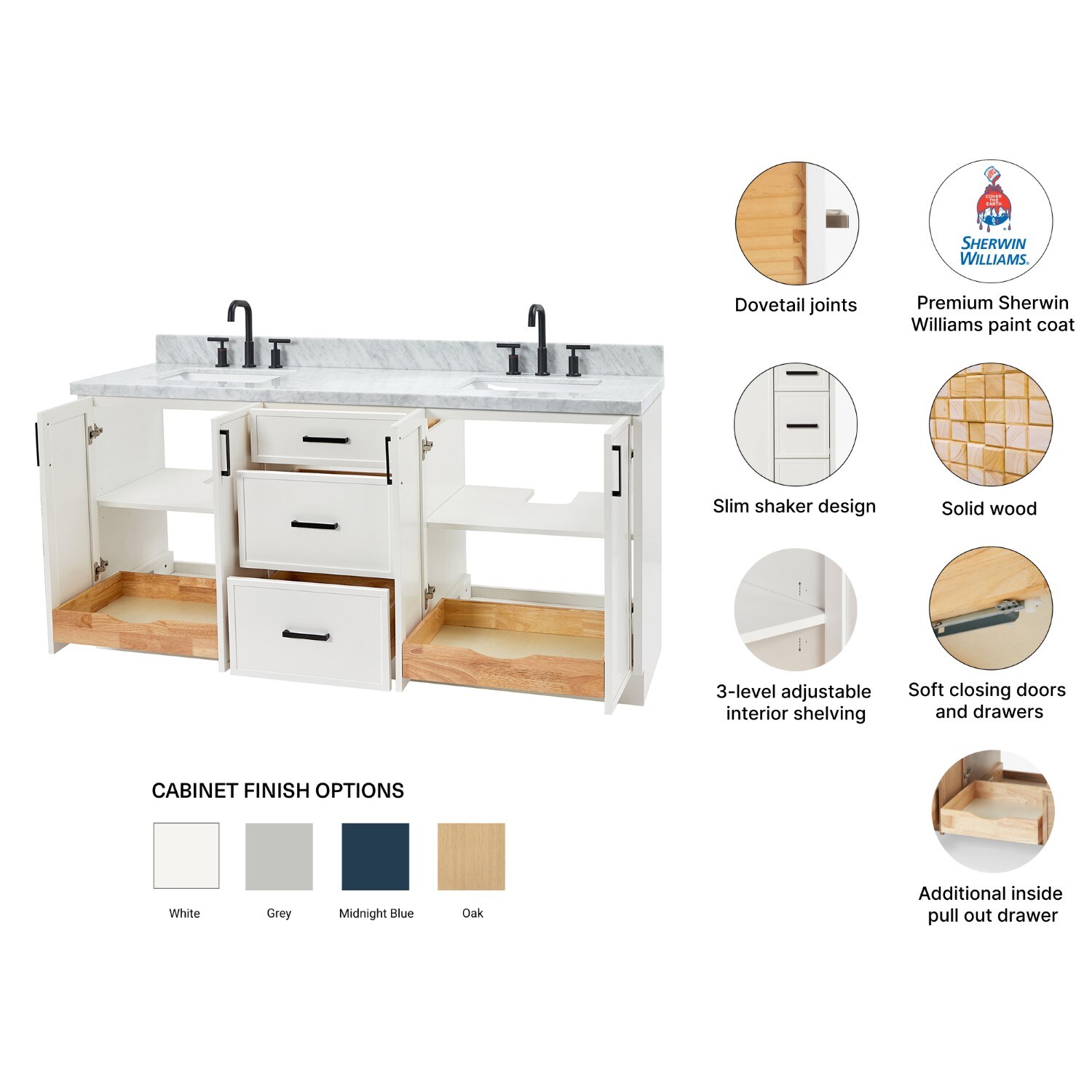 ARIEL K73DCWRVOWHT Bath-Vanity-Combo - View #5