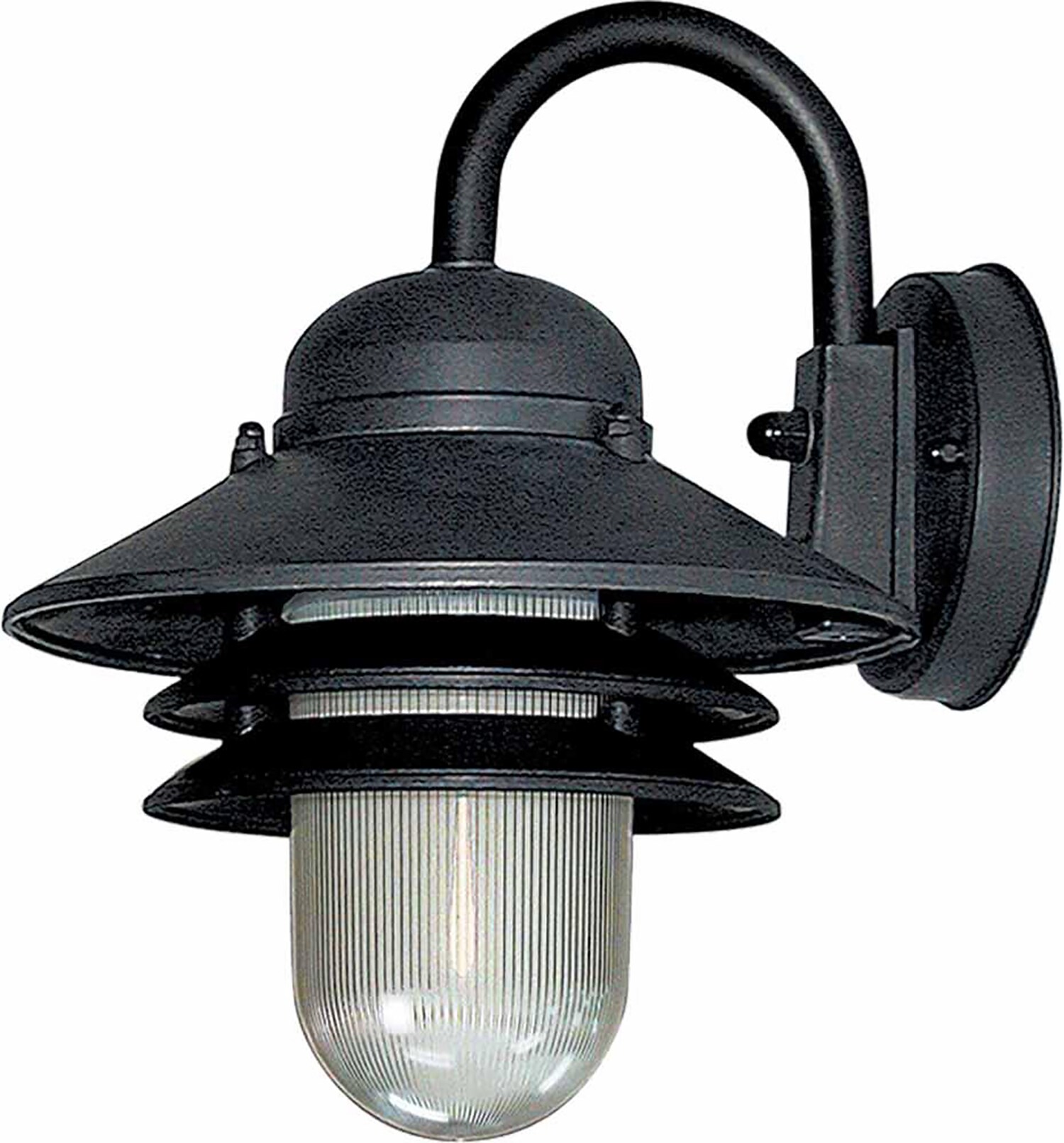 Volume Lighting V9725-5 1 -Light 10.0-in H Black Hardwired Outdoor Wall Light