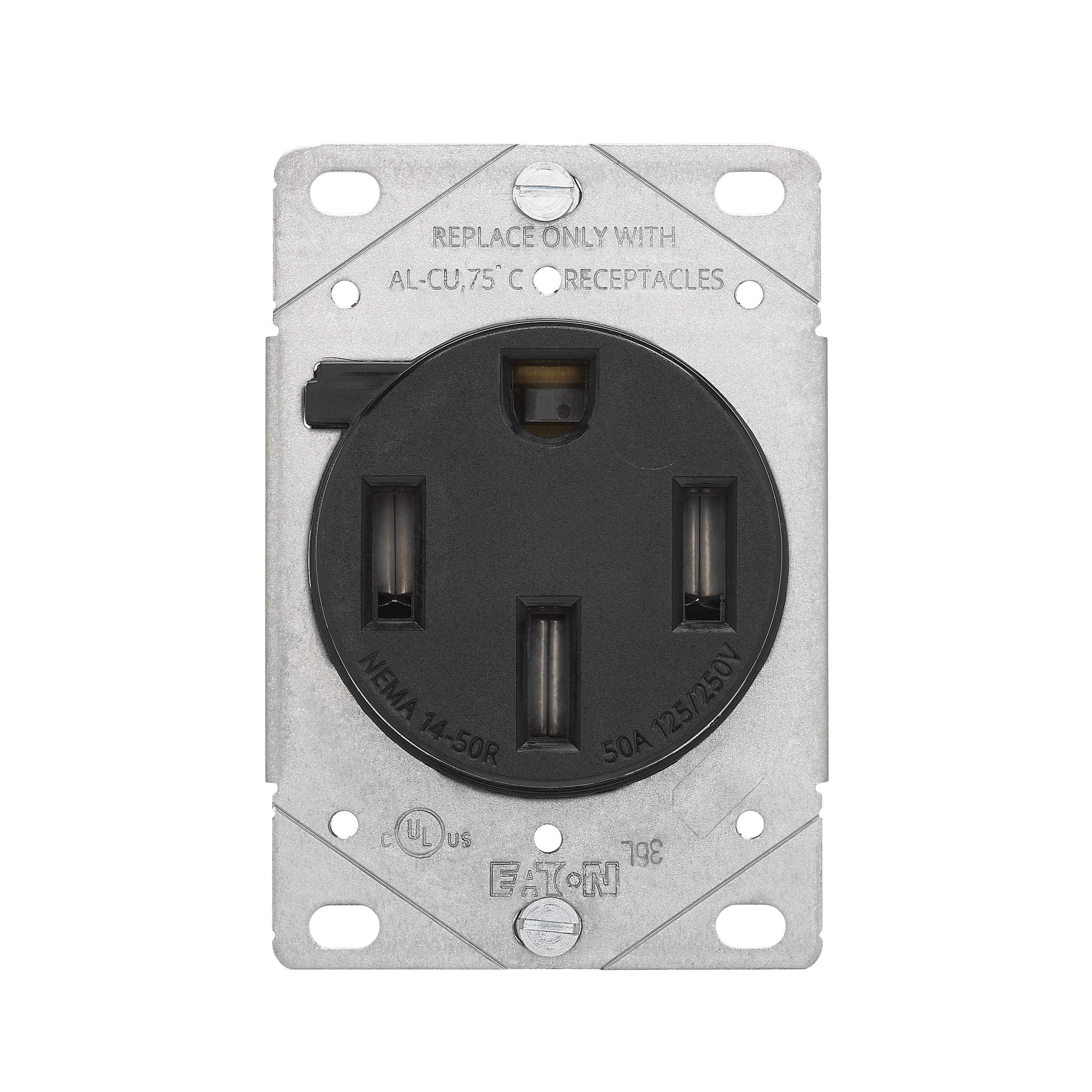 Eaton AH1258BK-F 50-Amp 125/250-volt Commercial Round Range, Black