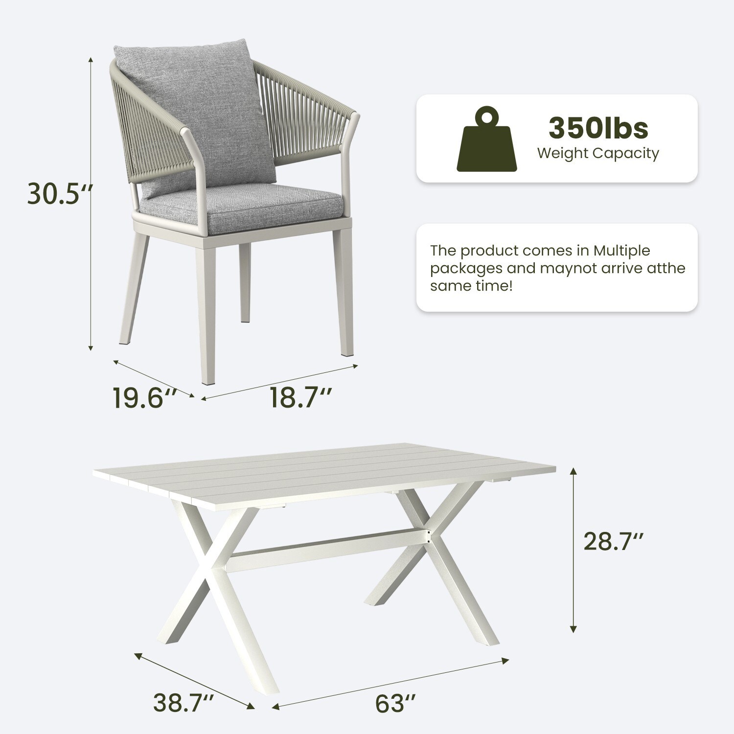 LayinSun CY05-14-WH63T Patio-Dining-Sets - View #7